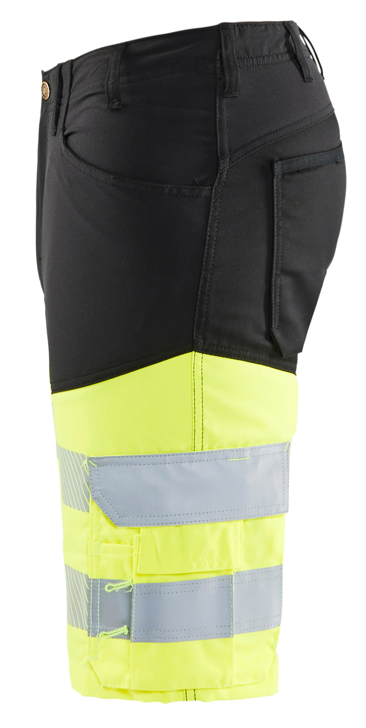 Blåkläder 1541 High Vis Shorts med stretch materiale med tryk