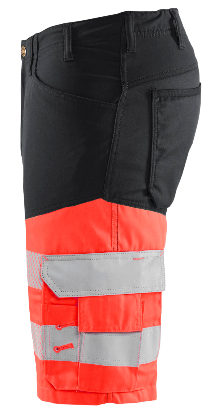 Blåkläder 1541 High Vis Shorts med stretch detalje med tryk