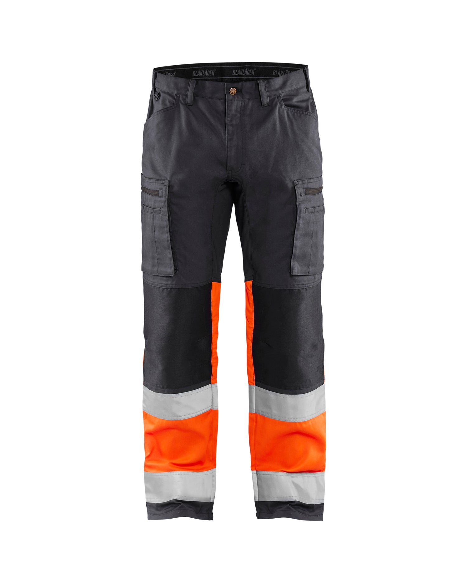 Blåkläder 1551 High Vis Buks med stretch, Mellemgrå/High Vis Orange
