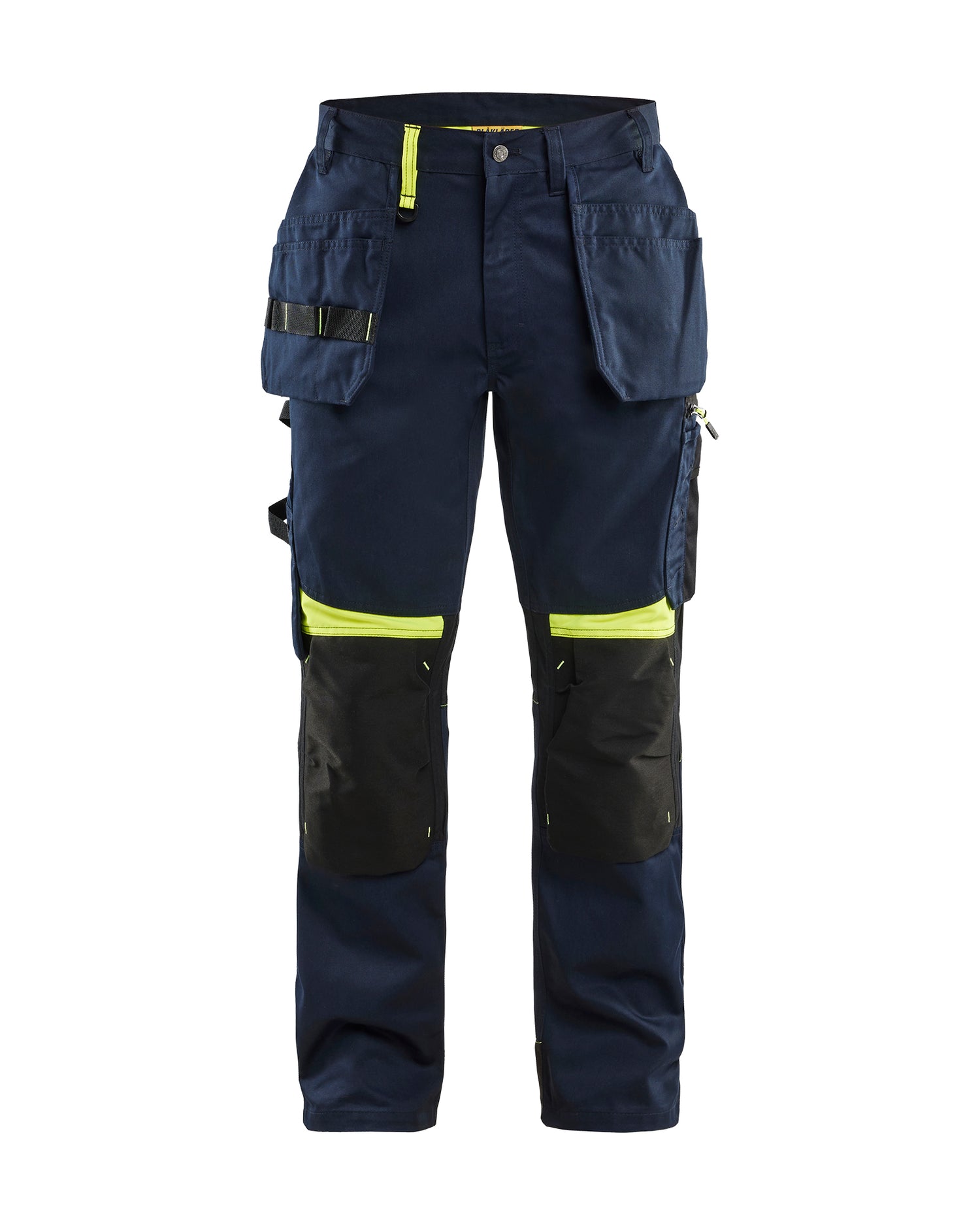 Blåkläder 1555 Håndværker Buks, Mørk Marineblå/High Vis Gul