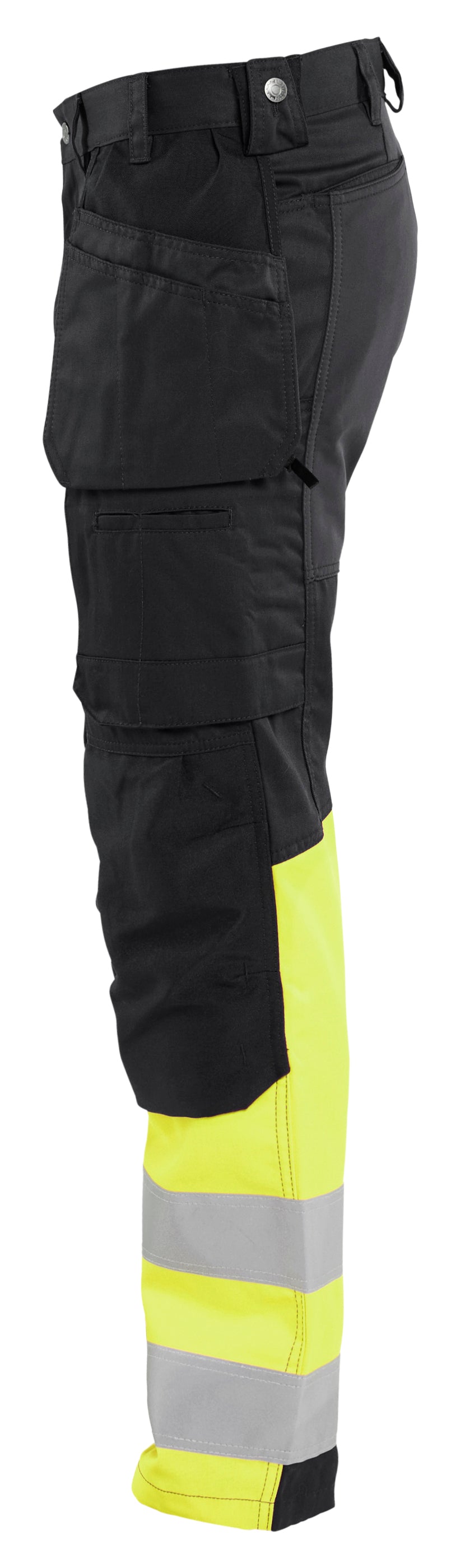 Blåkläder 1558 High Vis Buks med stretch nærbillede med tryk
