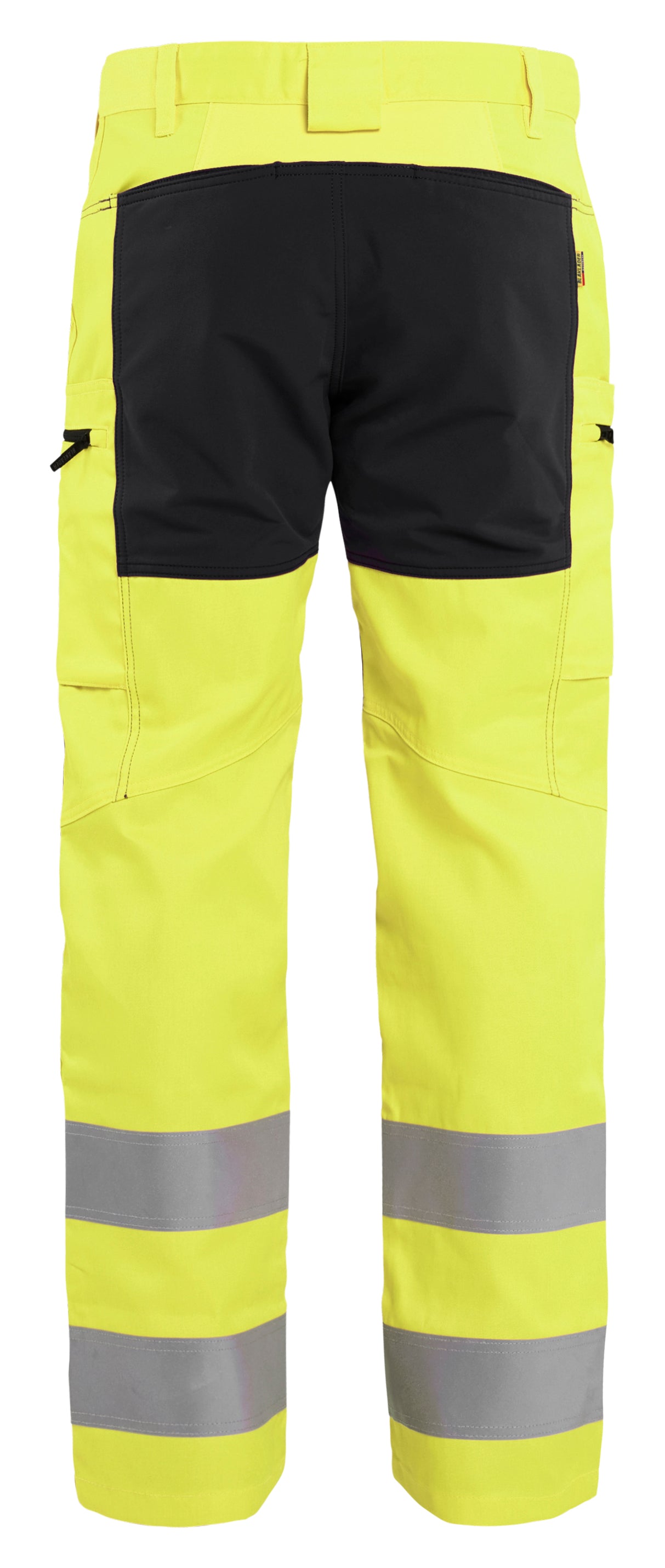 Blåkläder 1585 High Vis Buks med stretch nærbillede med logo