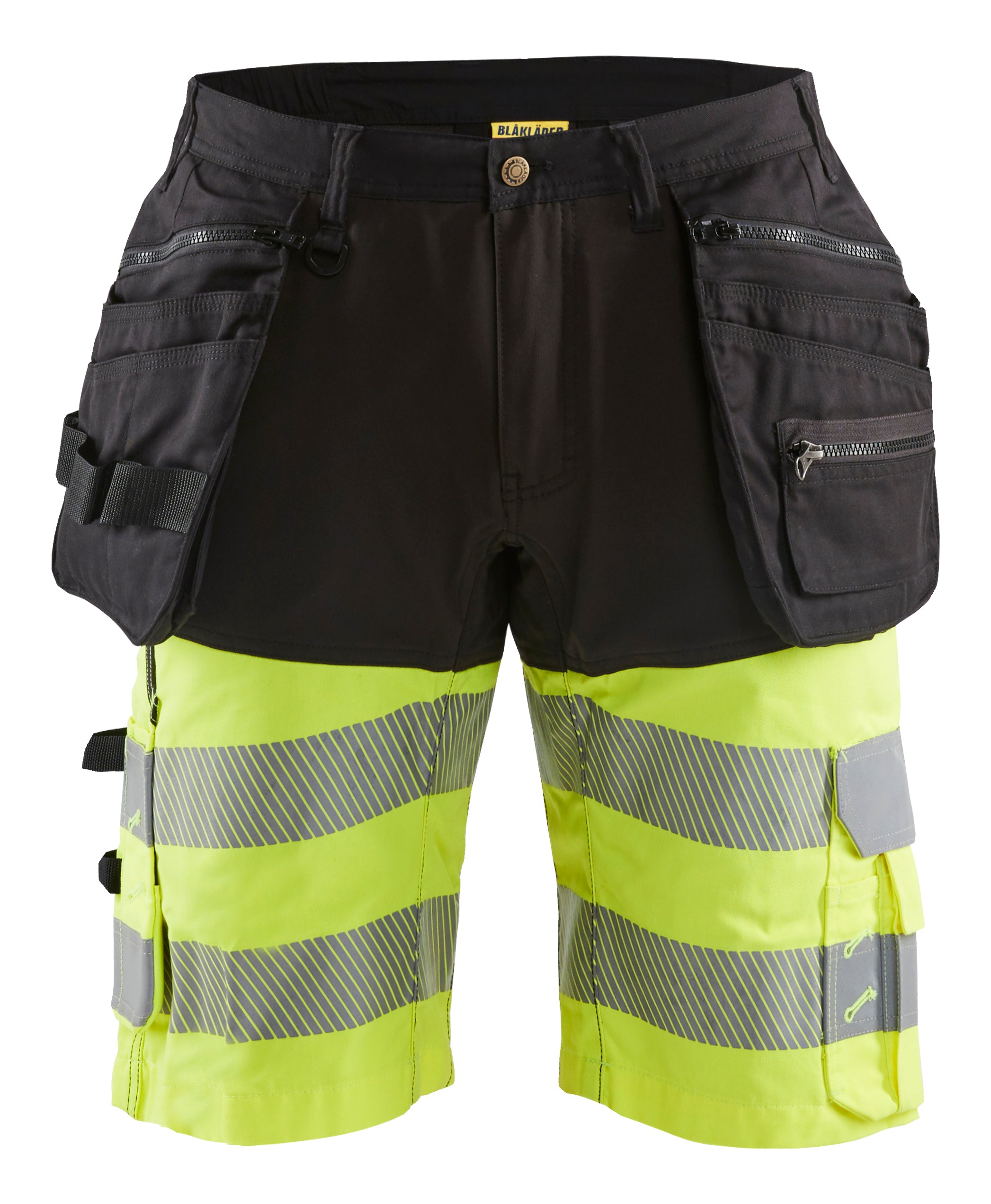 Blåkläder 1596 High Vis Shorts med stretch detalje til broderi