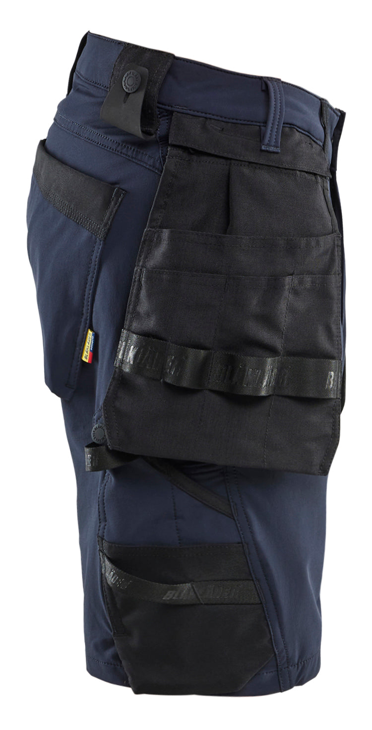 Blåkläder 1702 Håndværker Shorts 4-vejs stretch produktfoto med tryk