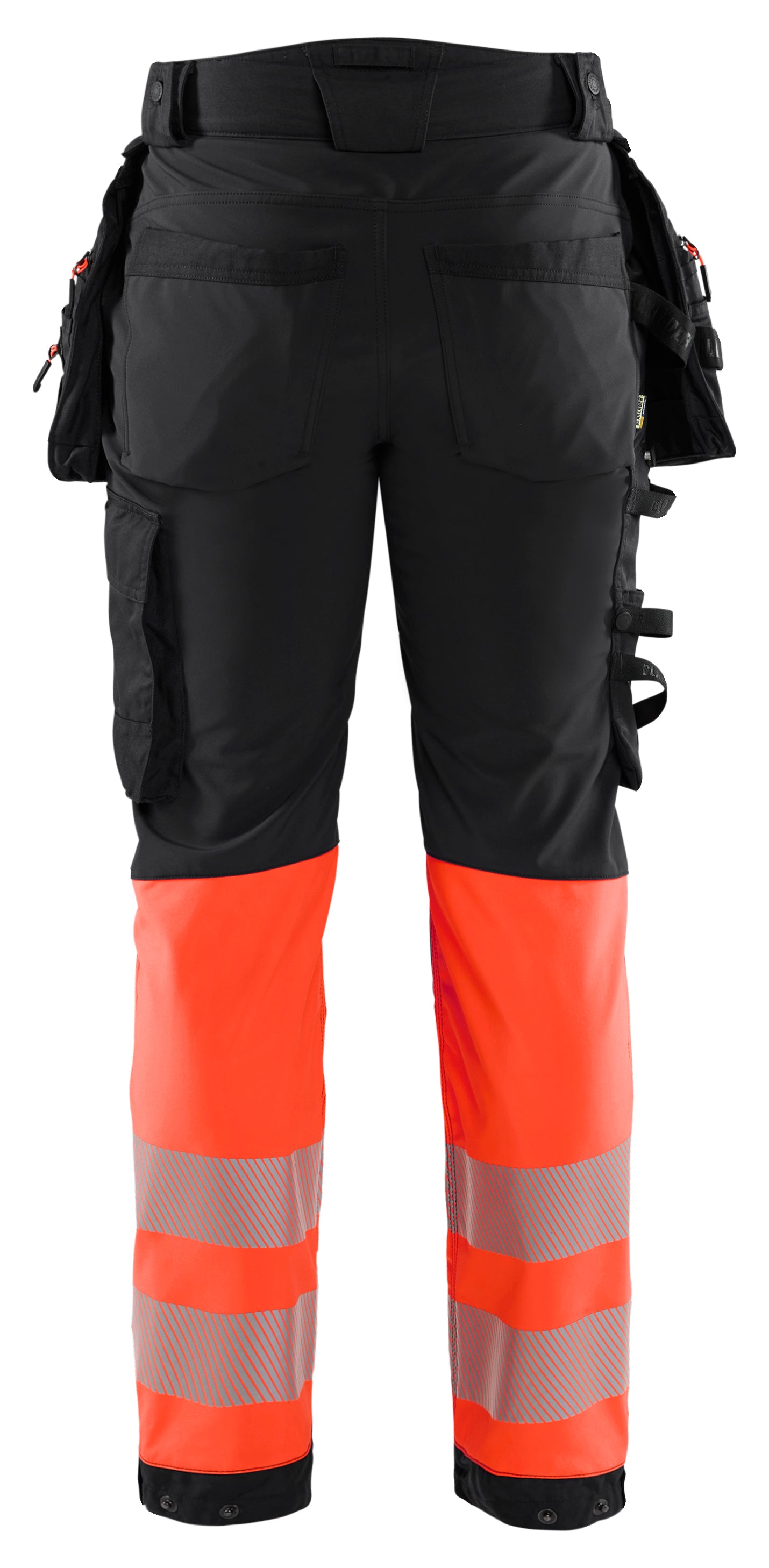 Blåkläder 1821 High Vis Softshell Buks detalje med logo