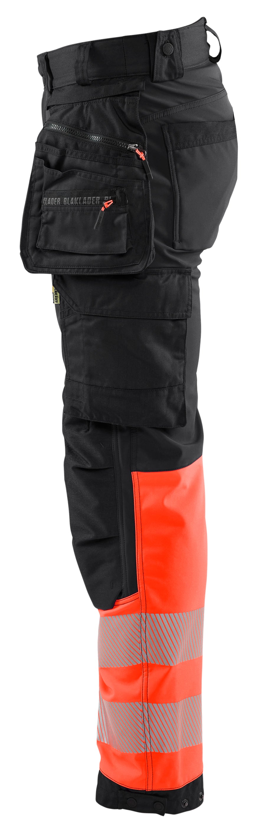 Blåkläder 1821 High Vis Softshell Buks materiale med tryk