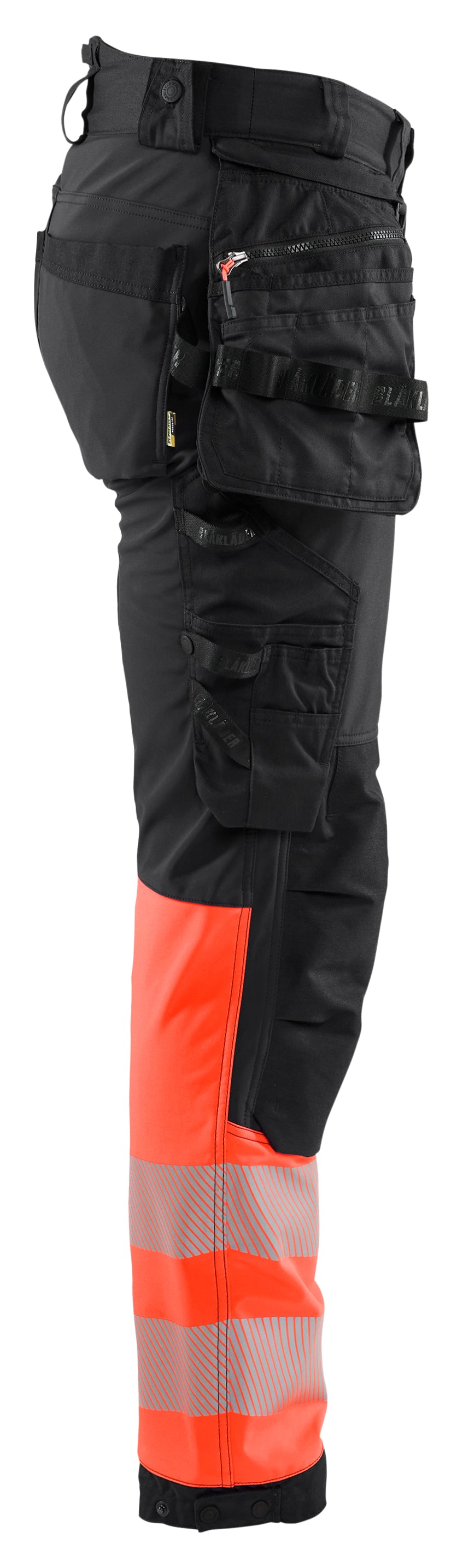 Blåkläder 1821 High Vis Softshell Buks nærbillede til broderi