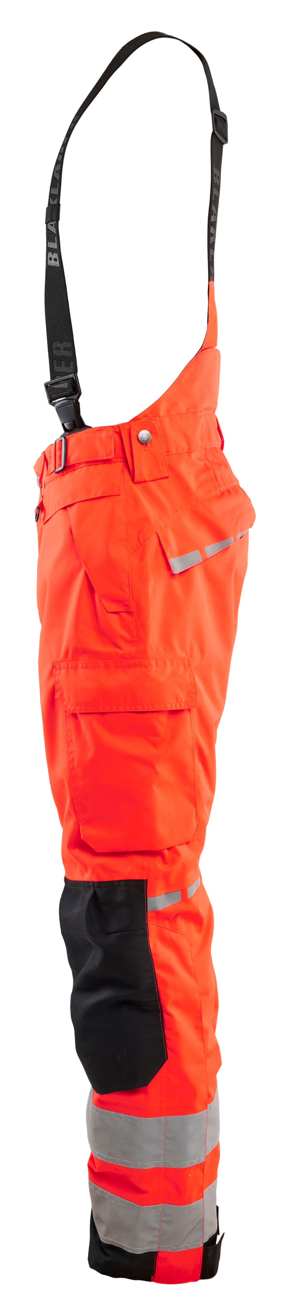 Blåkläder 1867 High Vis Skalbuks detalje med logo