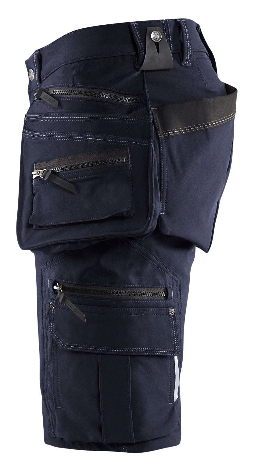Blåkläder 1988 Håndværker Shorts 4-vejs stretch X1900 produktfoto med tryk