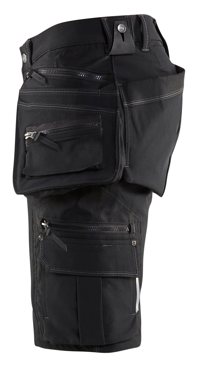 Blåkläder 1988 Håndværker Shorts 4-vejs stretch X1900 nærbillede med tryk