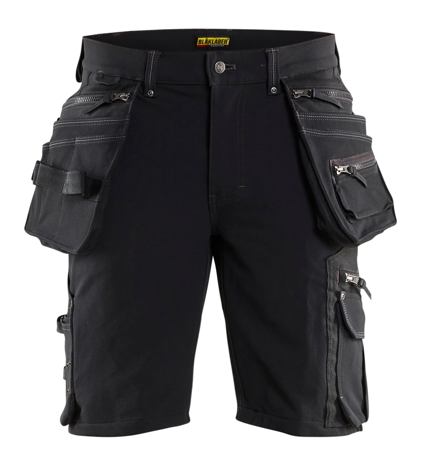 Blåkläder 1988 Håndværker Shorts 4-vejs stretch X1900 detalje med firmalogo