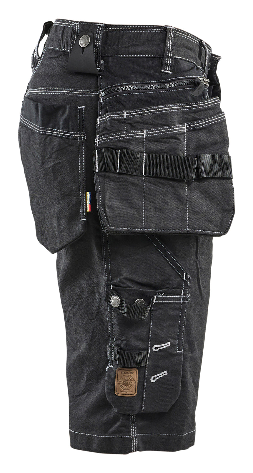 Blåkläder 1992 Håndværker Shorts stretch X1900 nærbillede til broderi