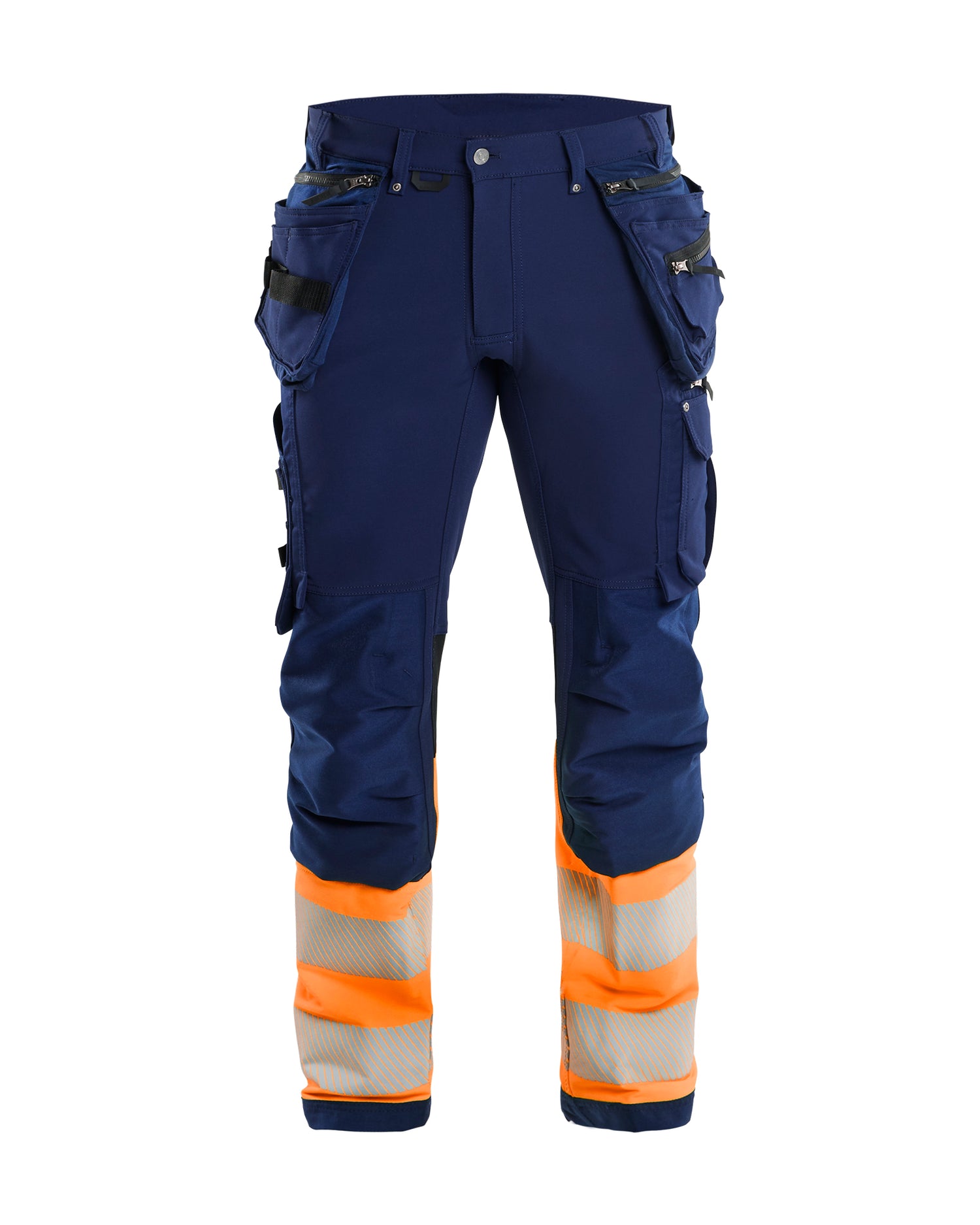 Blåkläder 1993 High Vis Buks 4-vejs stretch, Marineblå/High Vis Orange