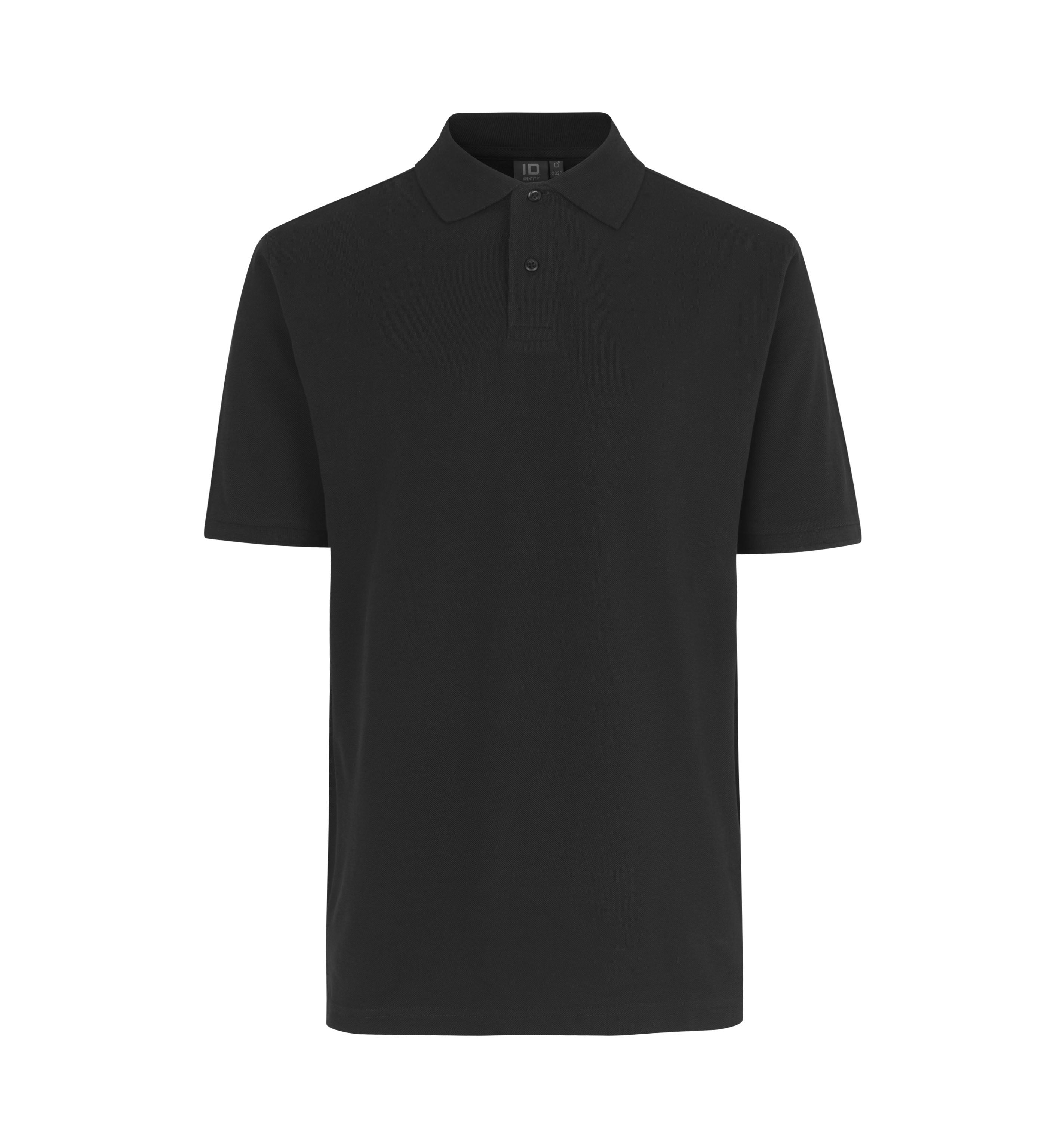 ID 2020 YES poloshirt nærbillede med tryk