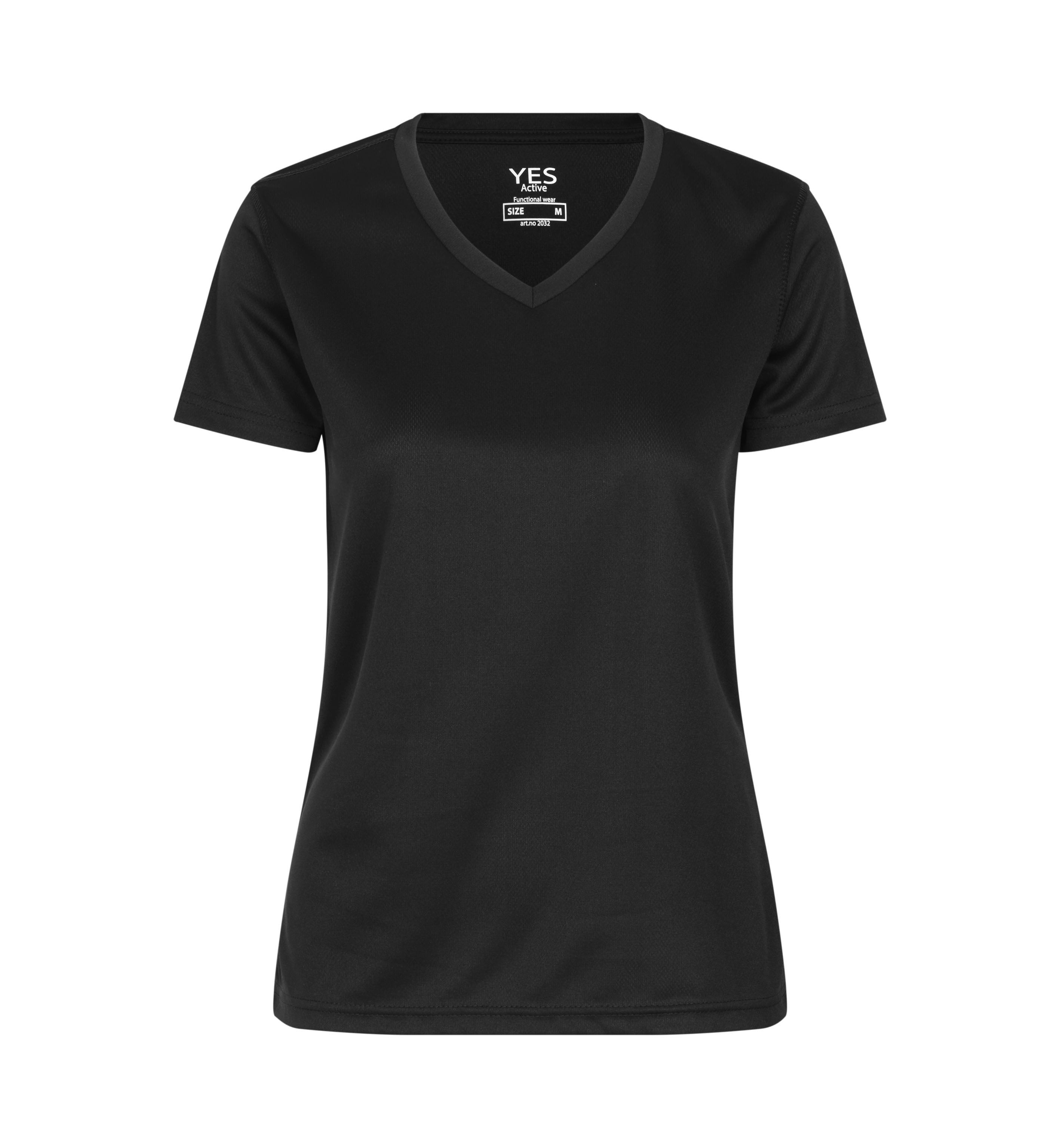 ID 2032 YES Active T-shirt | dame nærbillede med tryk