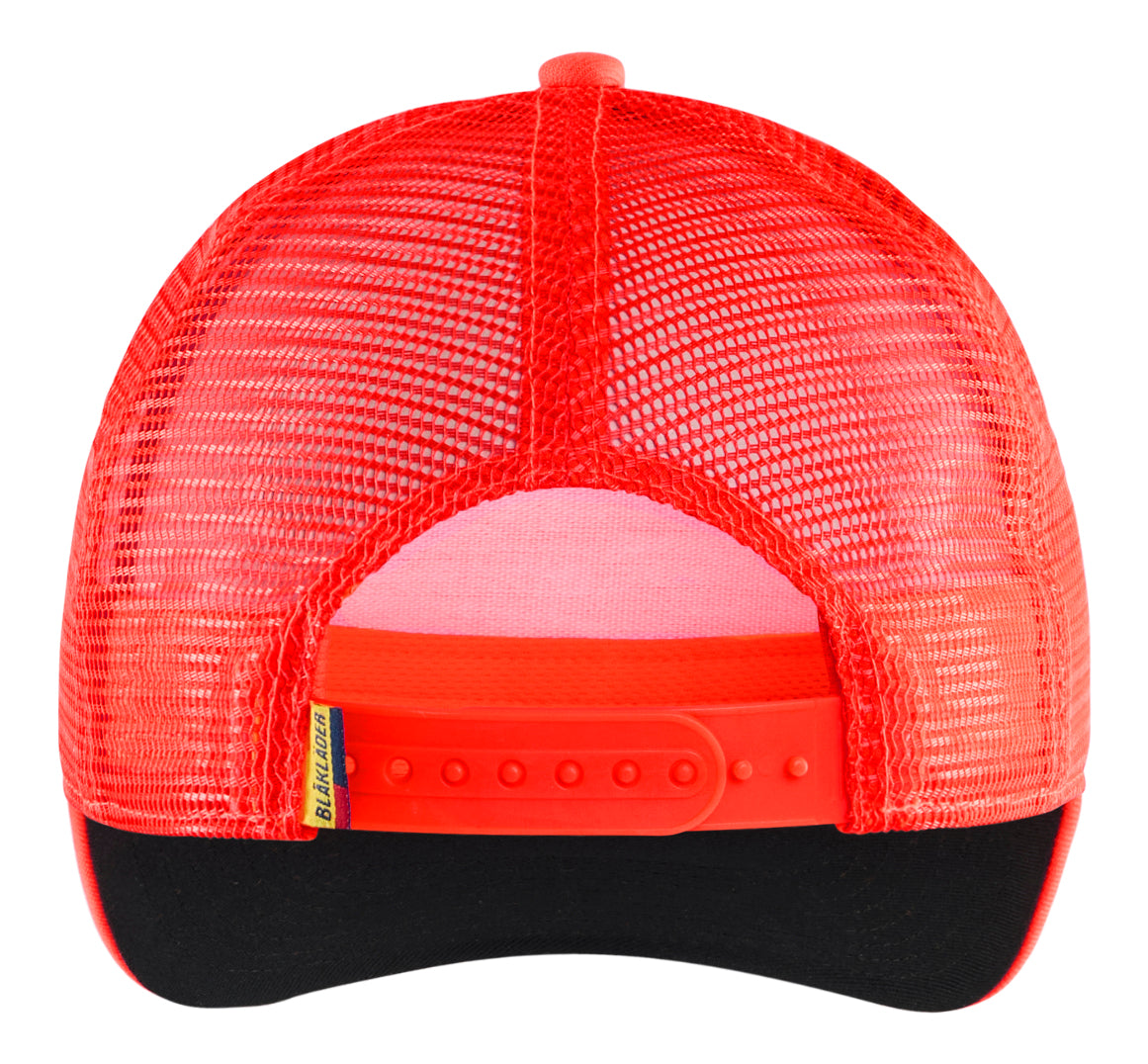 Blåkläder 2078 High Vis Trucker Cap materiale med logo