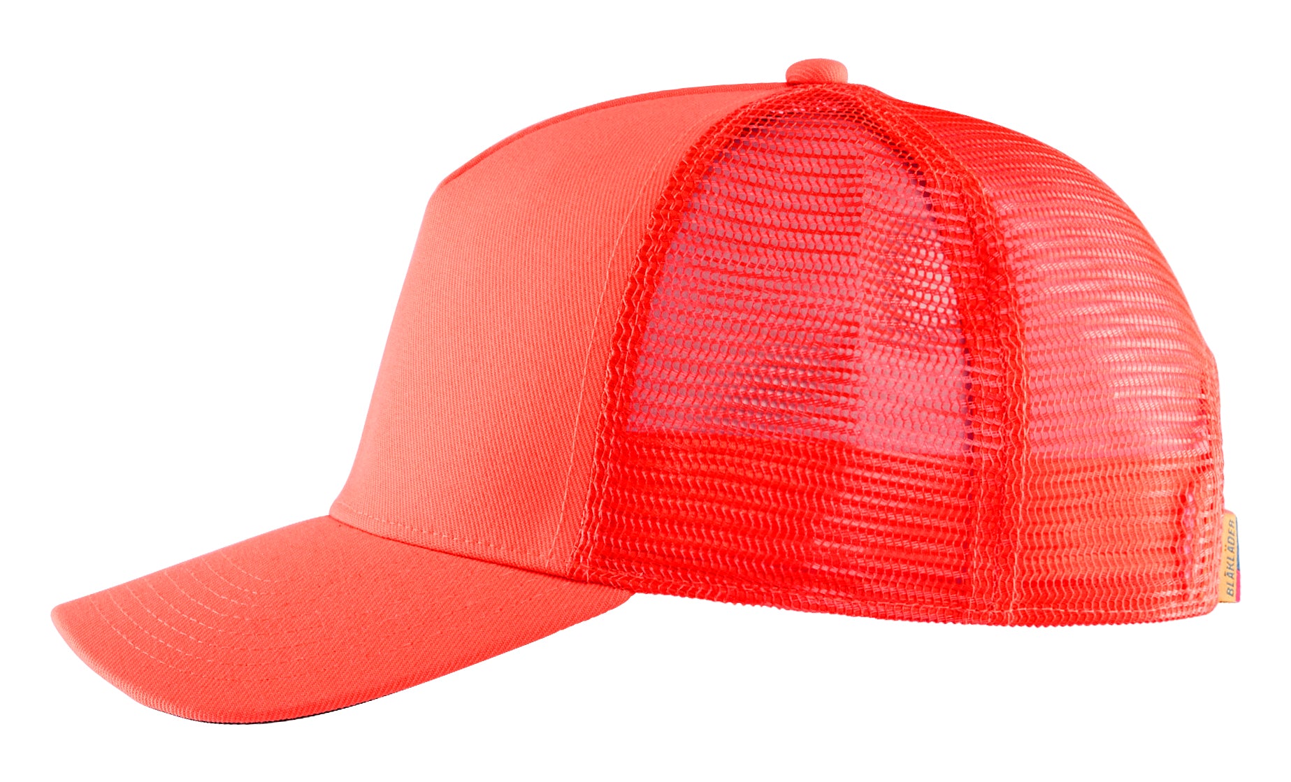 Blåkläder 2078 High Vis Trucker Cap nærbillede med tryk
