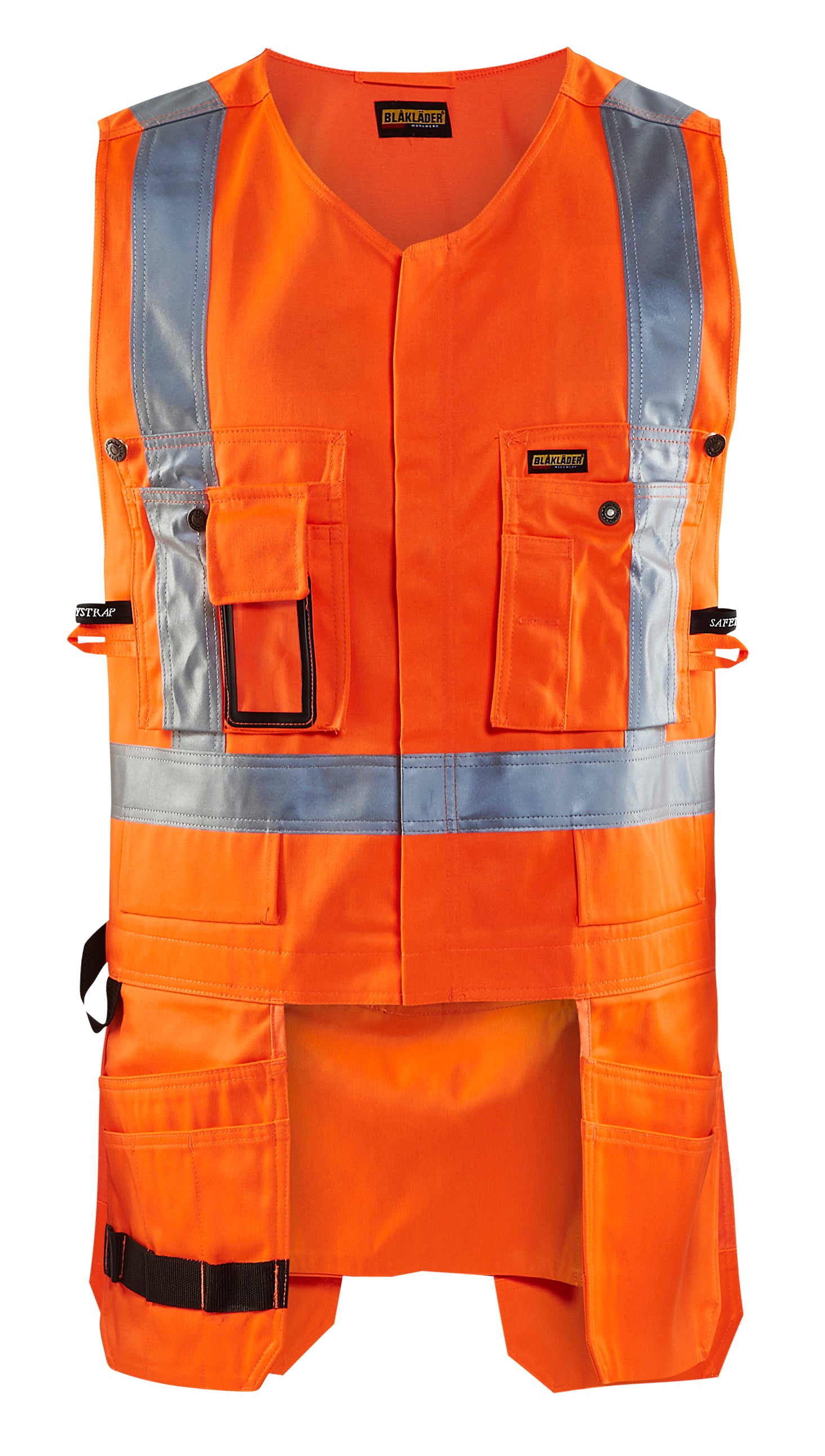 Blåkläder 3027 High Vis Håndværker Vest detalje til broderi