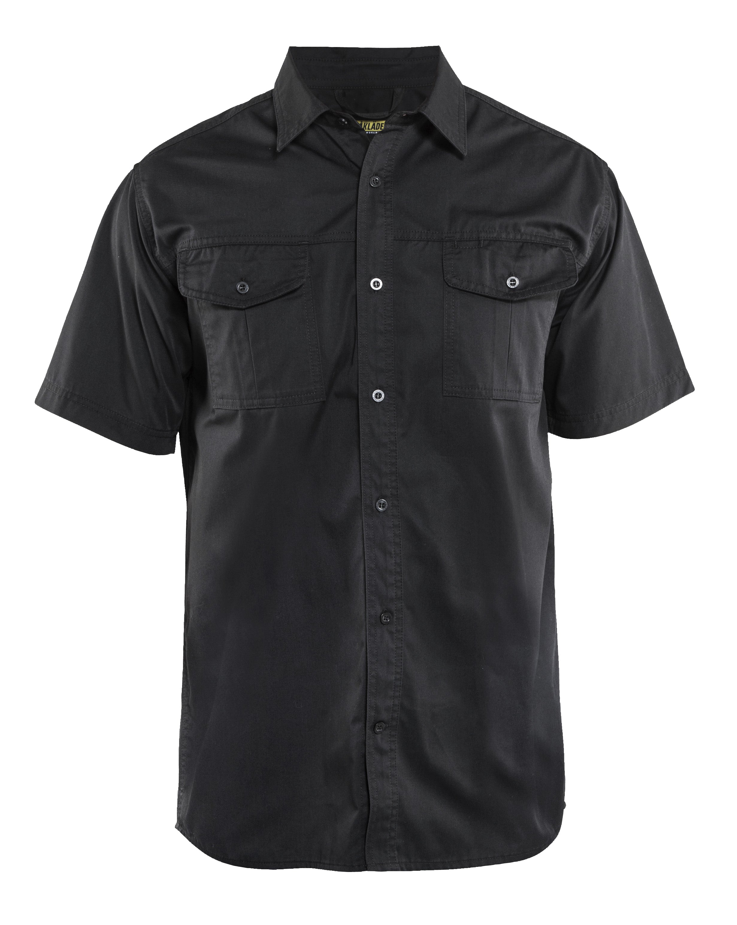 Blåkläder 3296 Twill Skjorte kort ærme produktfoto med tryk