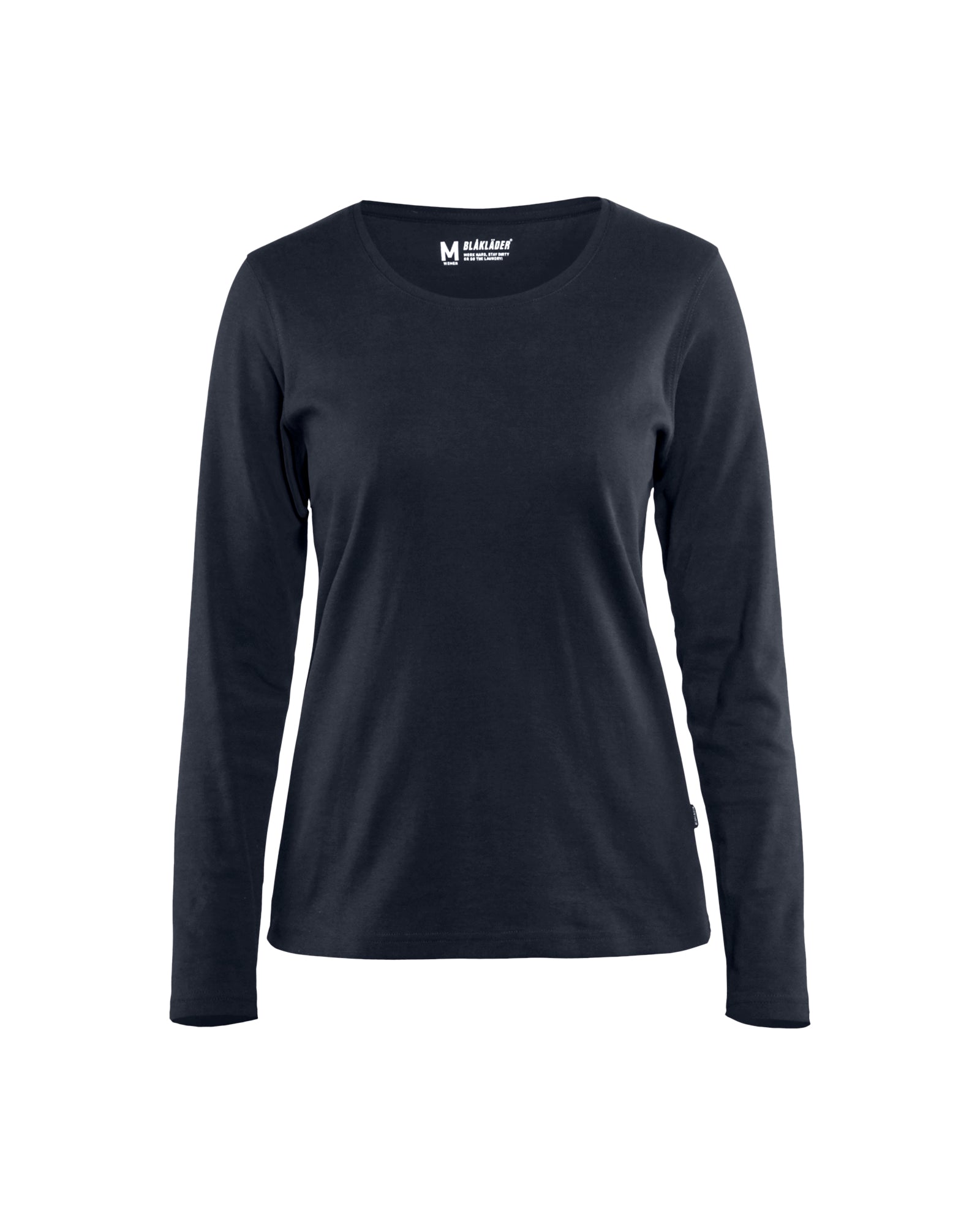 Blåkläder 3301 Dame T-shirt lang ærme produktfoto med tryk