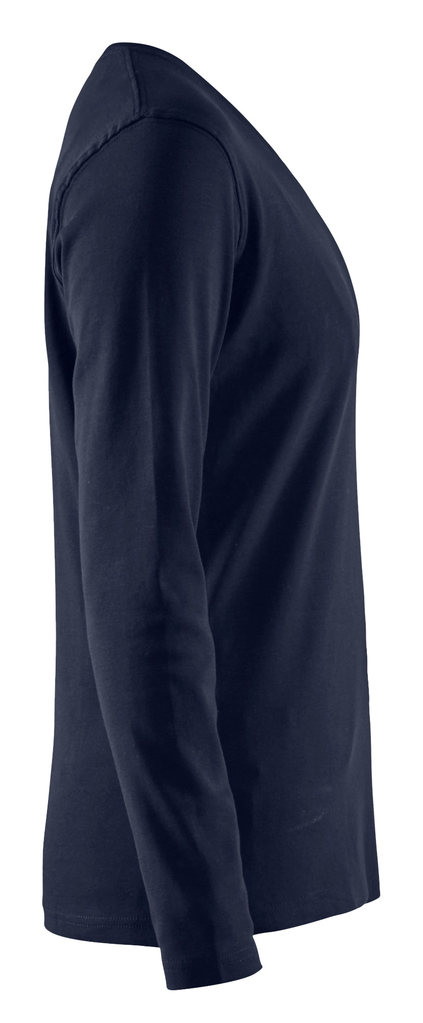 Blåkläder 3301 Dame T-shirt lang ærme nærbillede med logo