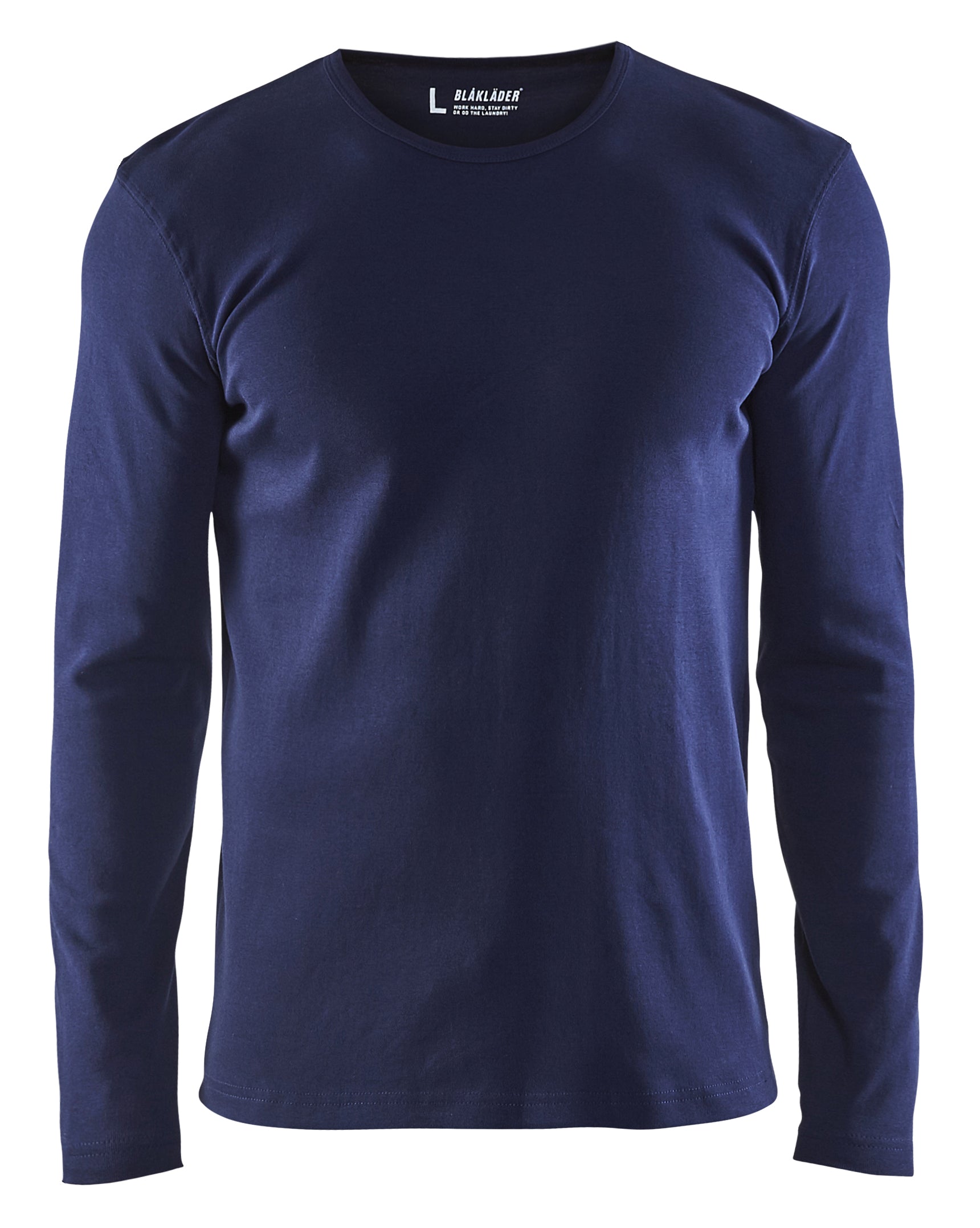 Blåkläder 3314 T-shirt lang ærme produktbillede med tryk