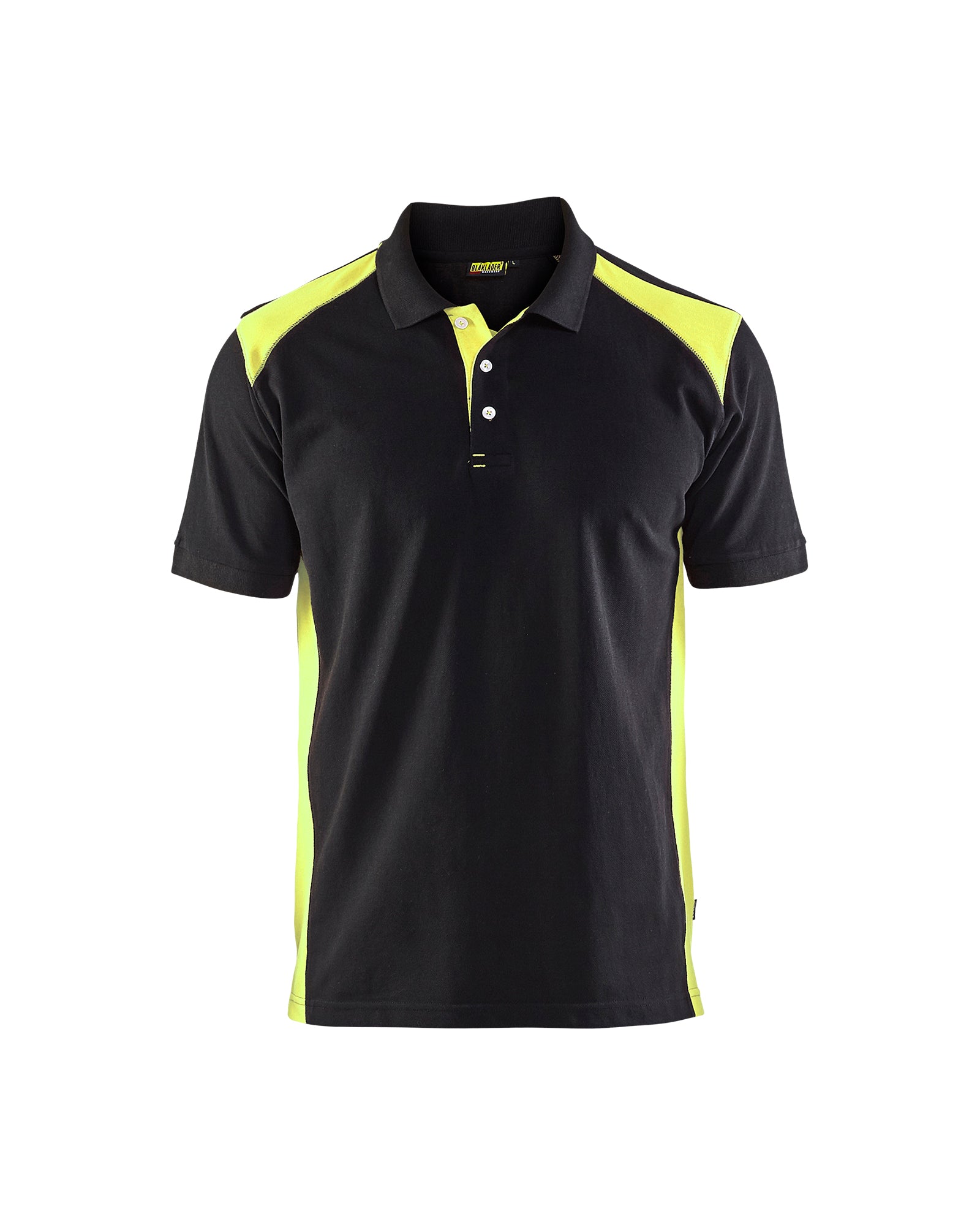 Blåkläder 3324 Poloshirt, Sort/High Vis Gul