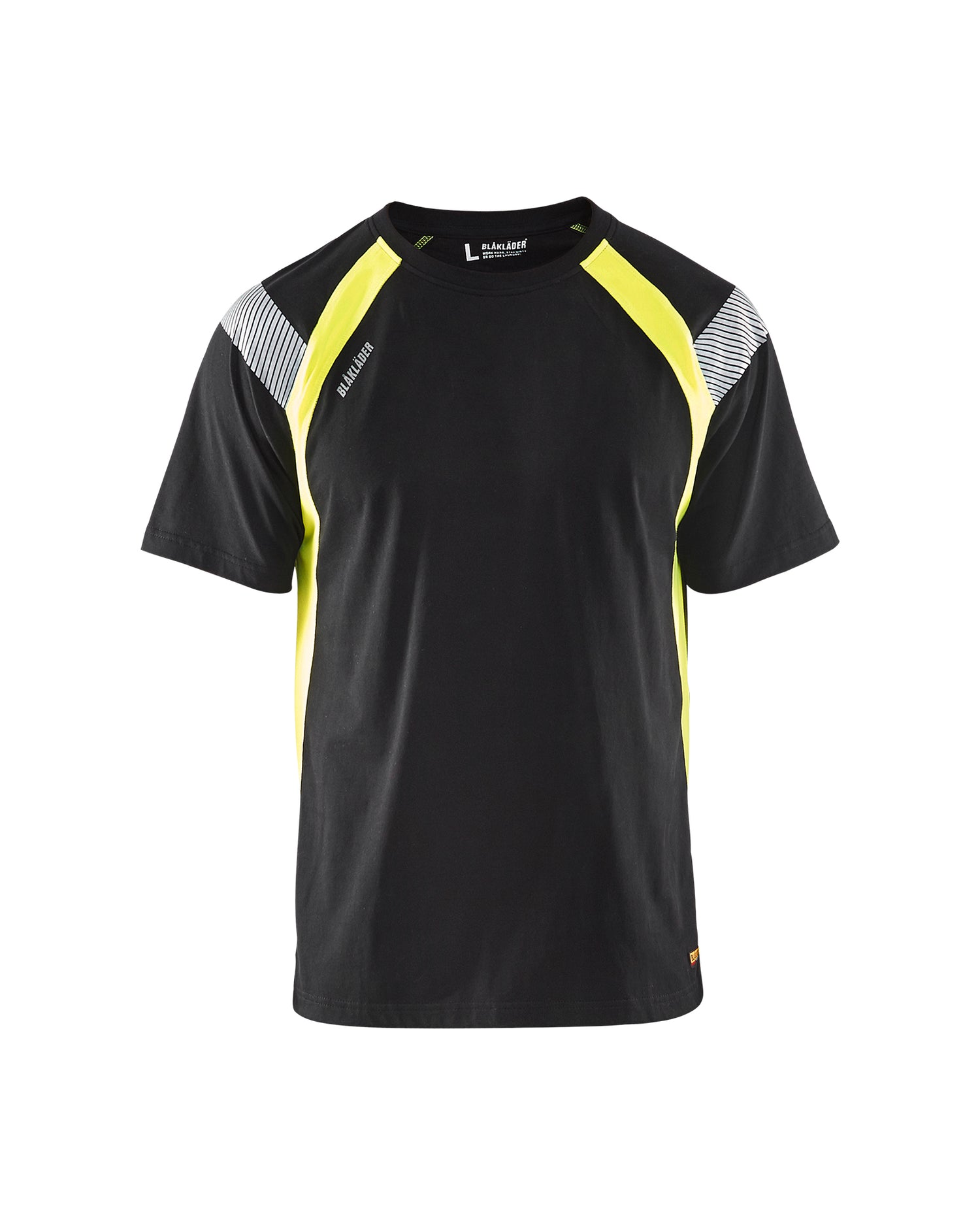 Blåkläder 3332 T-shirt, Sort/High Vis Gul