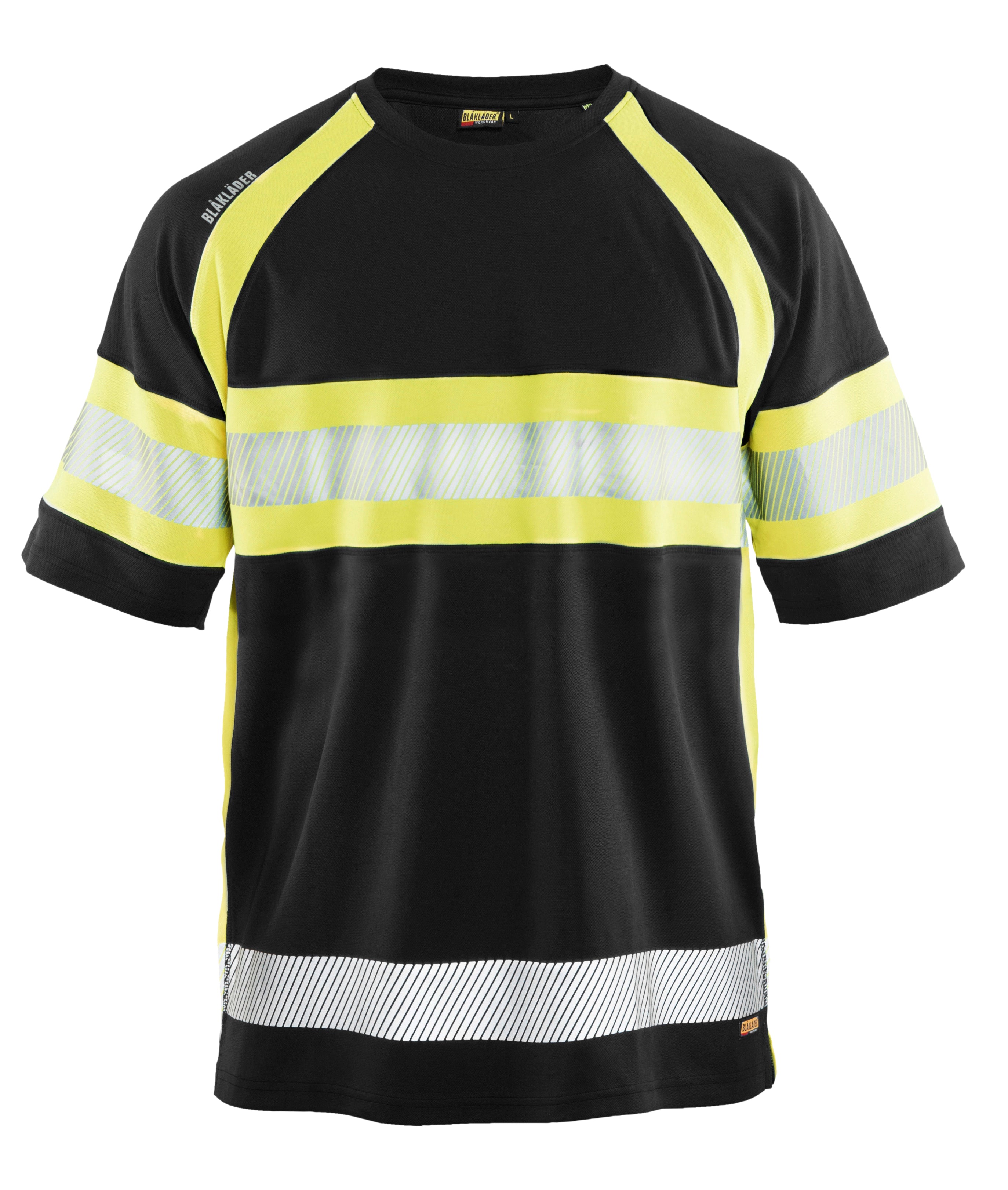 Blåkläder 3337 High Vis UV T-shirt detalje med firmalogo