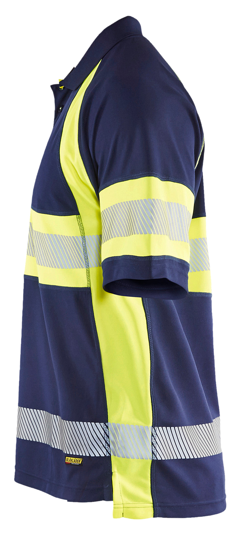 Blåkläder 3338 High Vis UV Poloshirt produktfoto med tryk