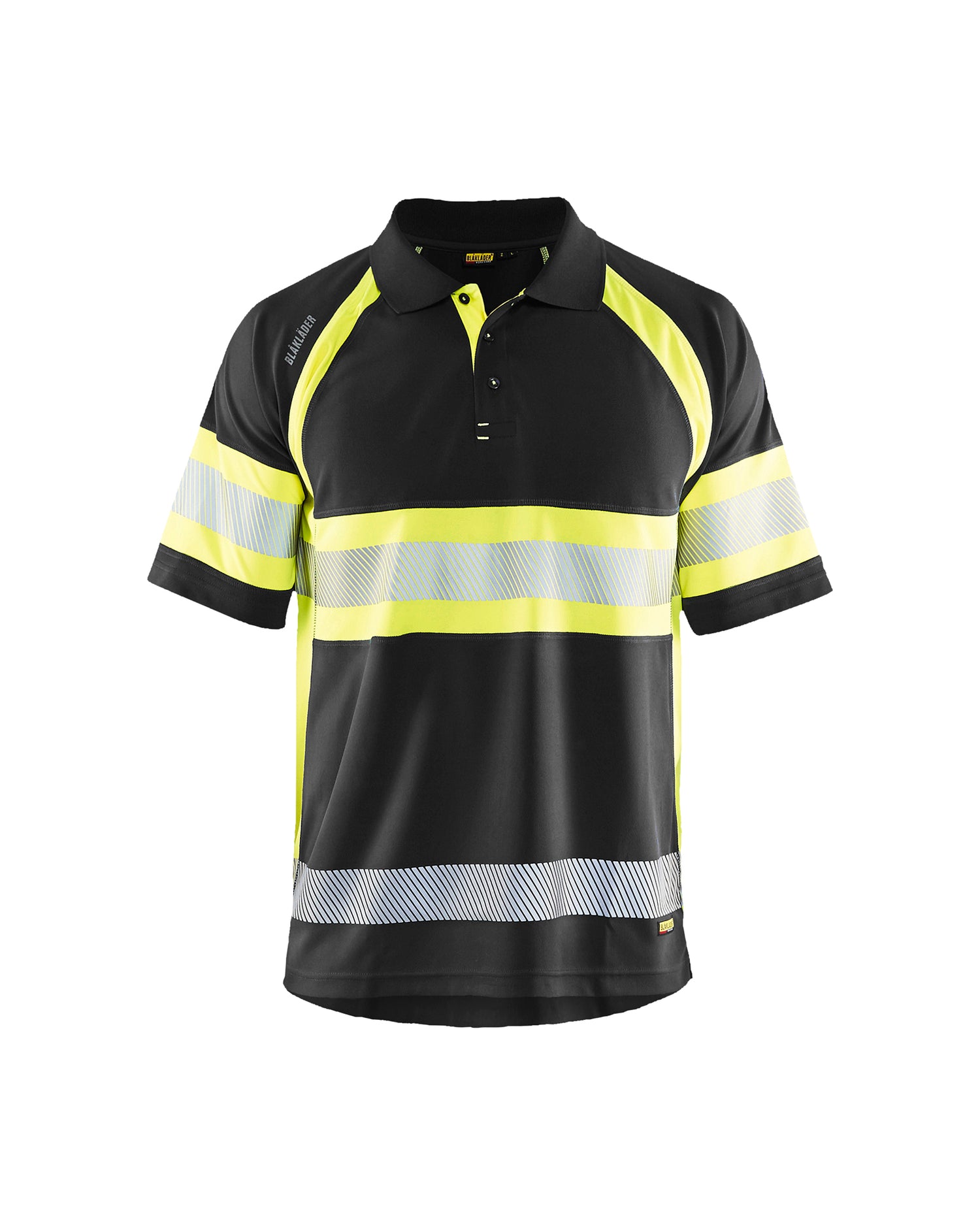 Blåkläder 3338 High Vis UV Poloshirt, Sort/High Vis Gul
