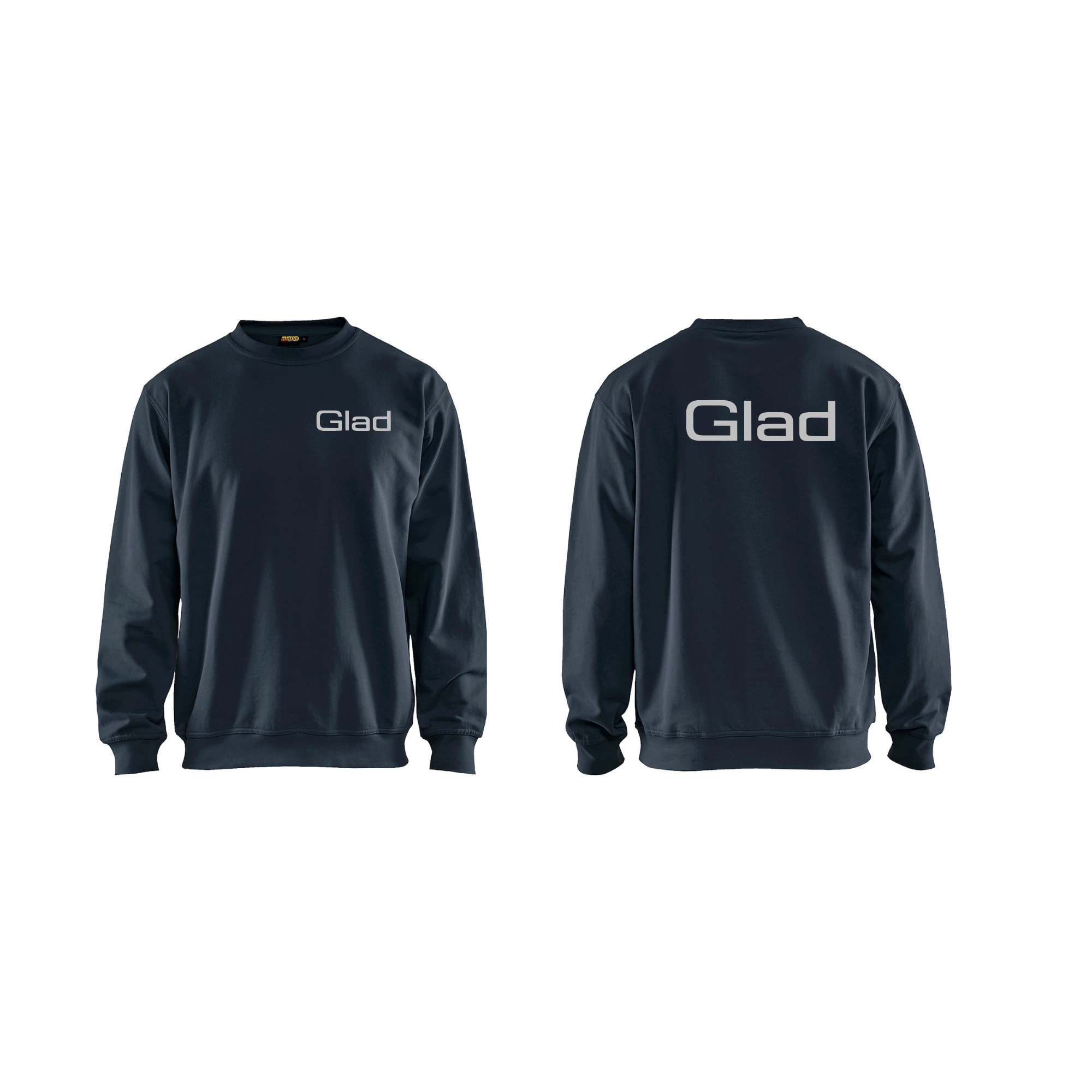 Peer Glad's 3340 Sweatshirt (almindelig) hverdagsbrug m. bryst & ryg-logo