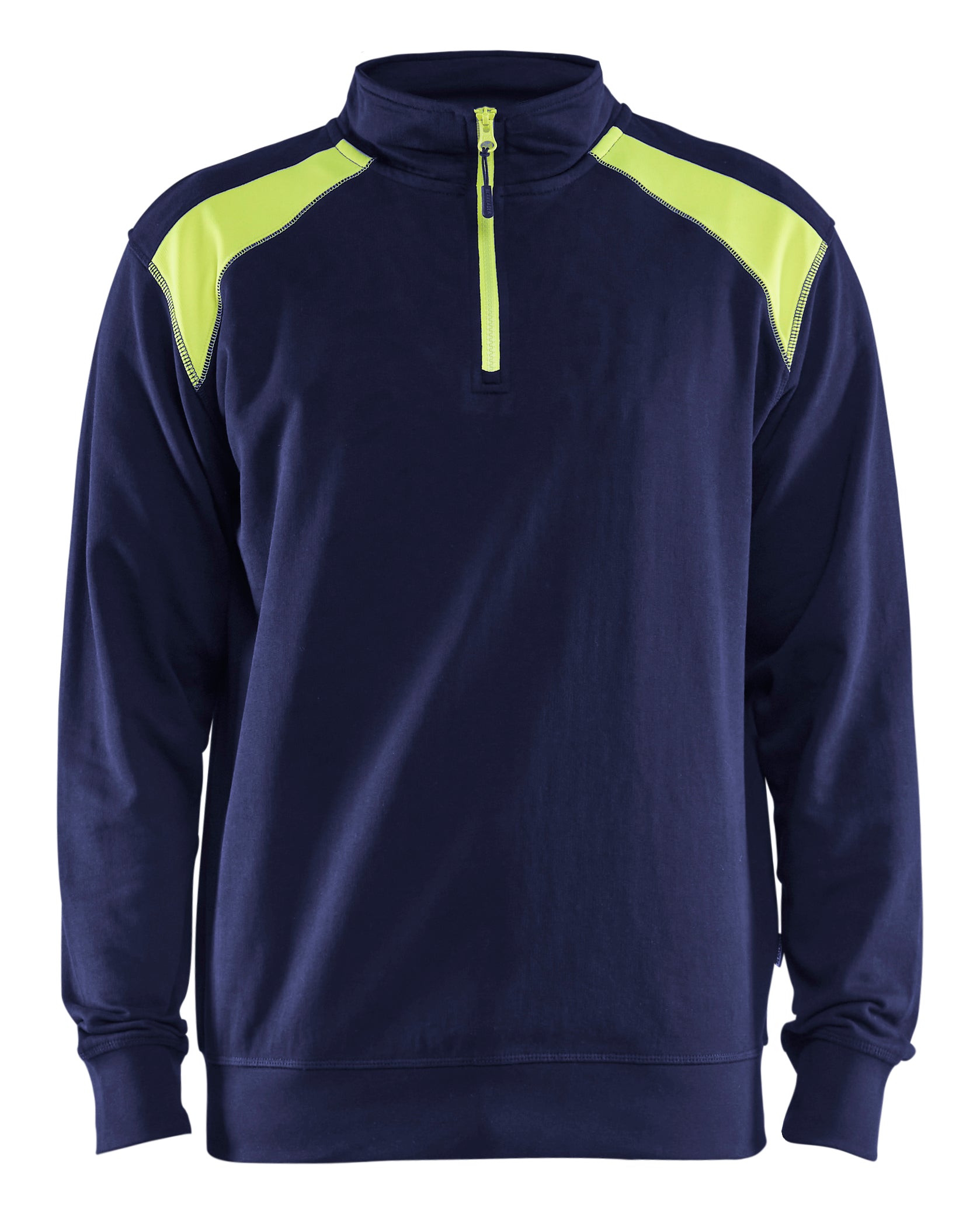 Blåkläder 3353 Sweatshirt half zip nærbillede til broderi