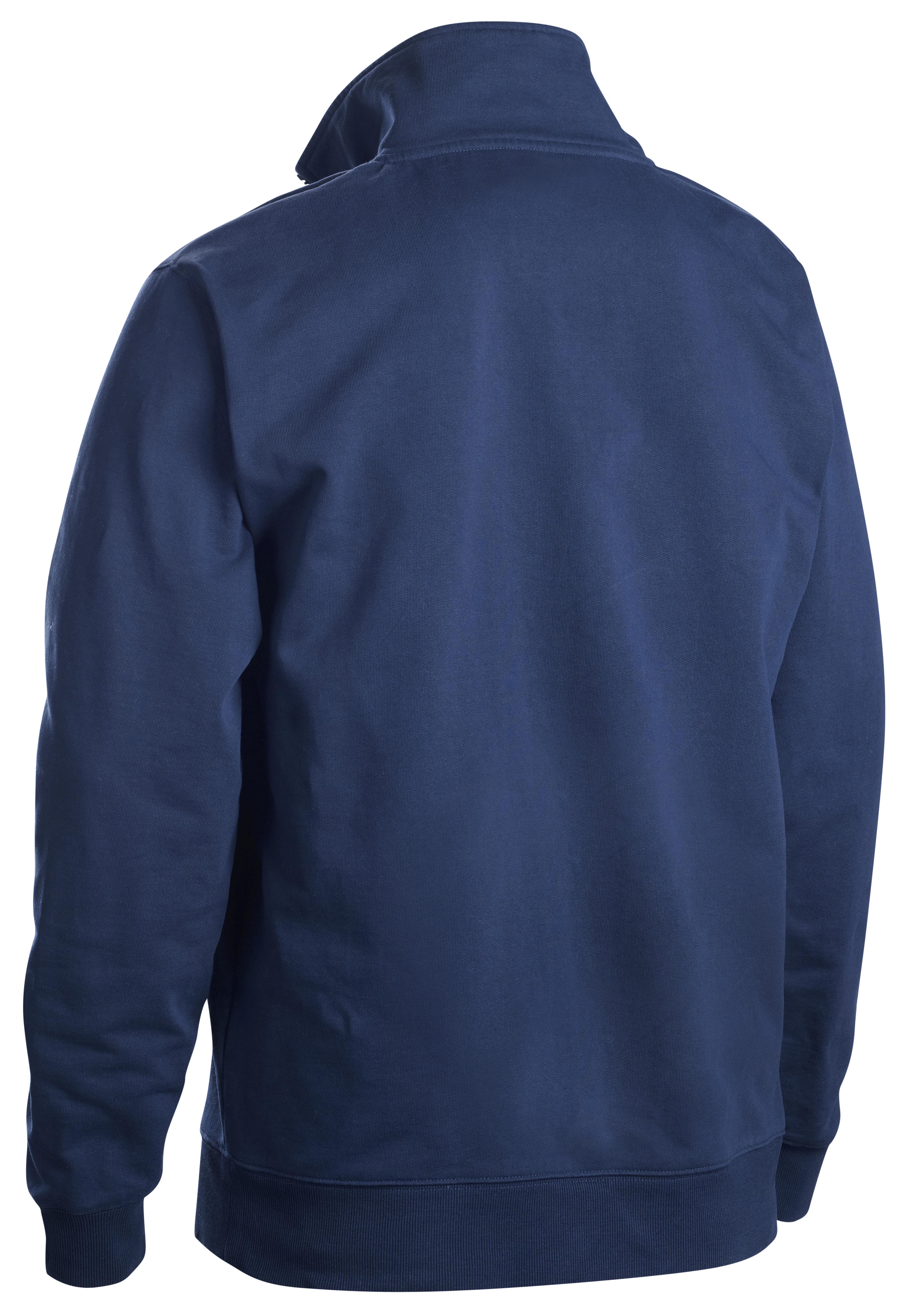 Blåkläder 3353 Sweatshirt half zip nærbillede med firmalogo