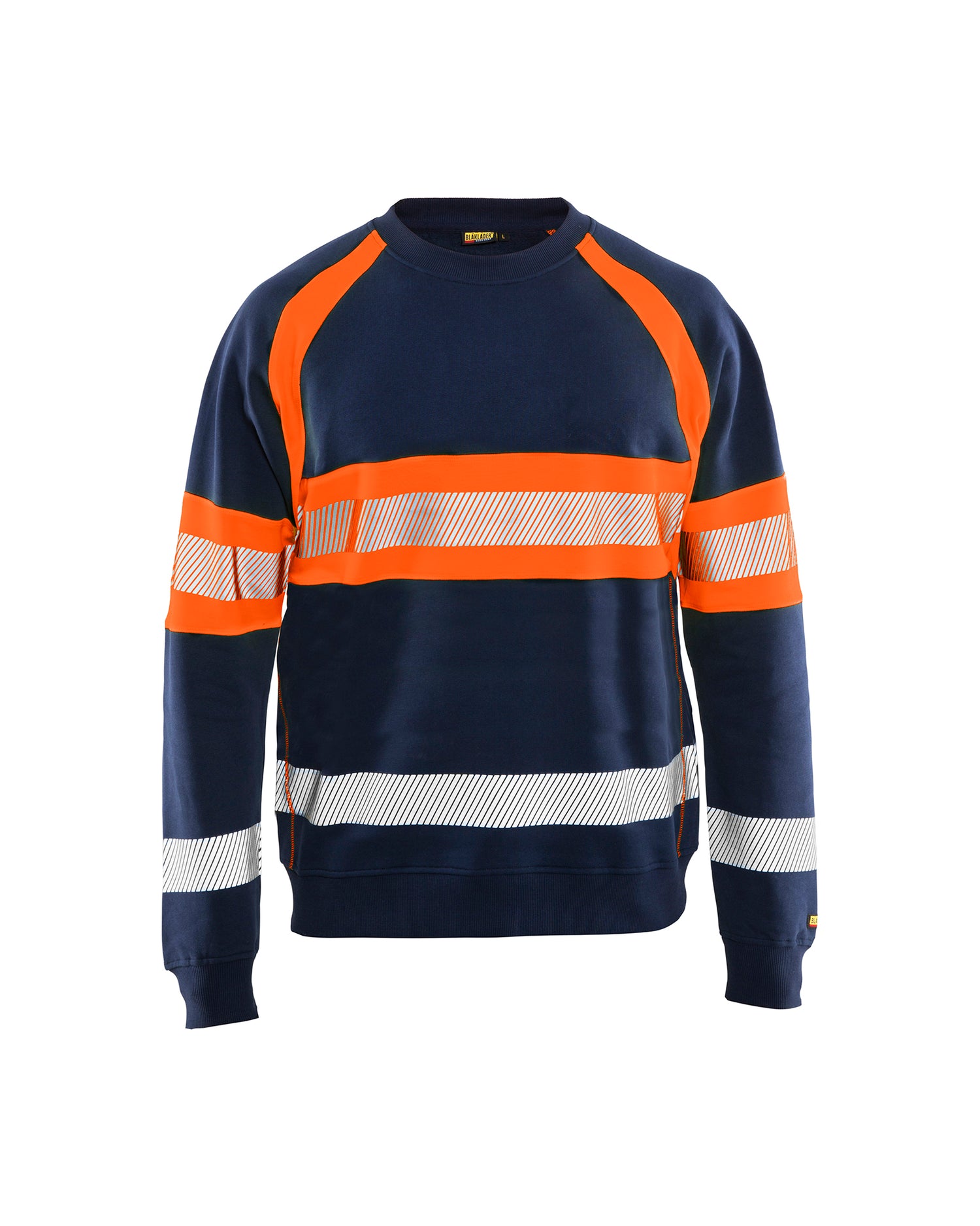 Blåkläder 3359 High Vis Sweatshirt, Marineblå/High Vis Orange