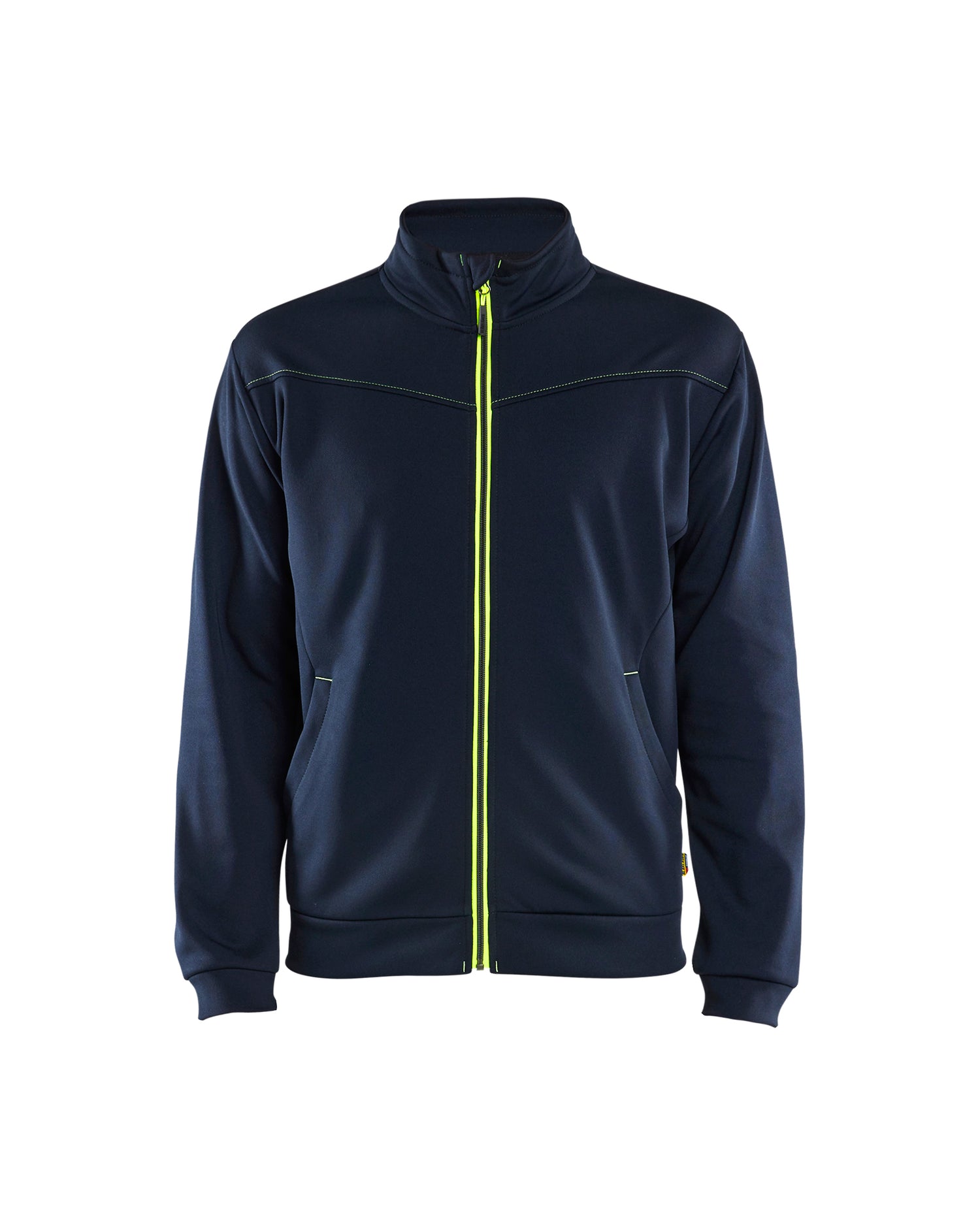 Blåkläder 3362 Sweatshirt full zip, Mørk Marineblå/High Vis Gul