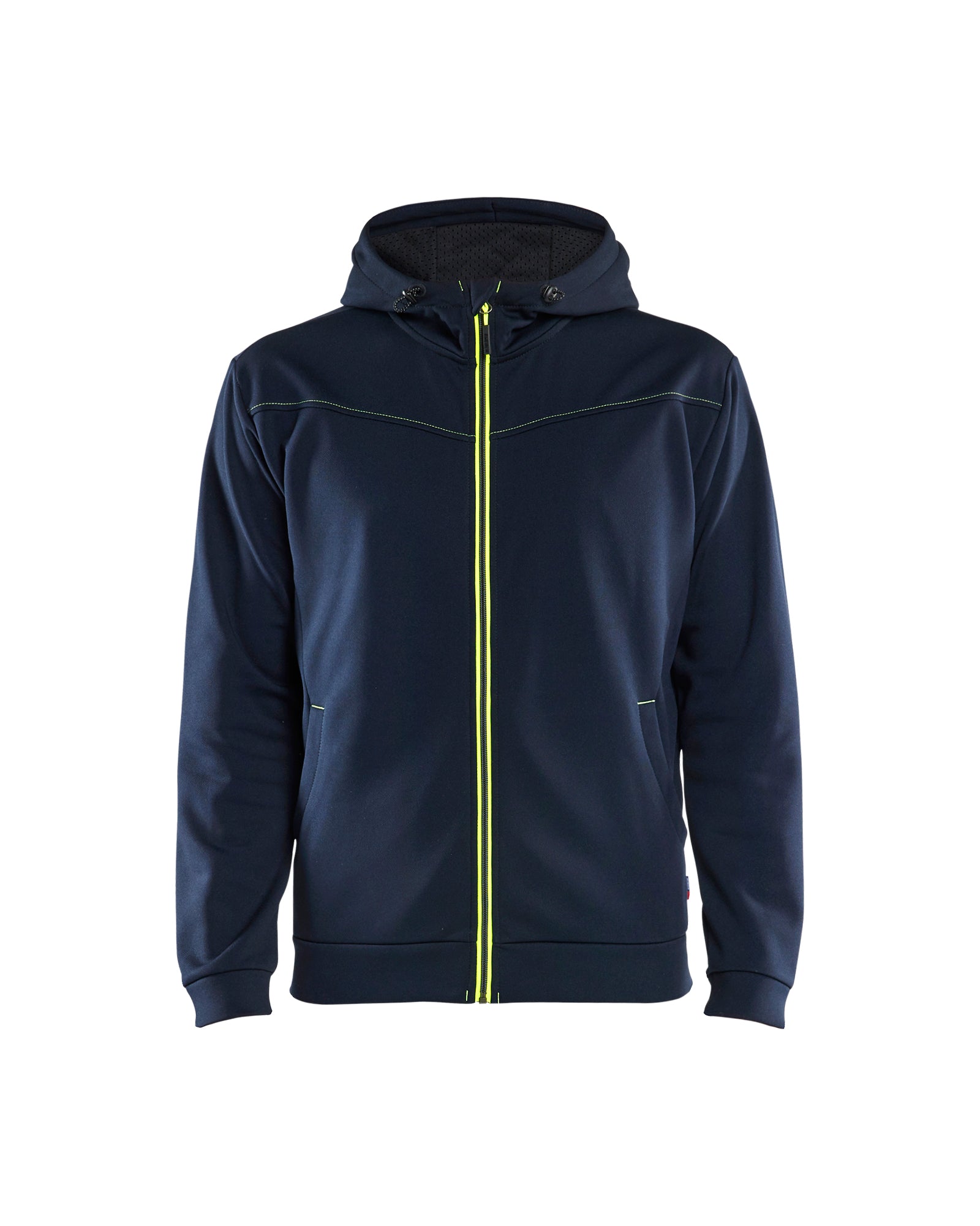 Blåkläder 3363 Hættetrøje full zip, Mørk Marineblå/High Vis Gul