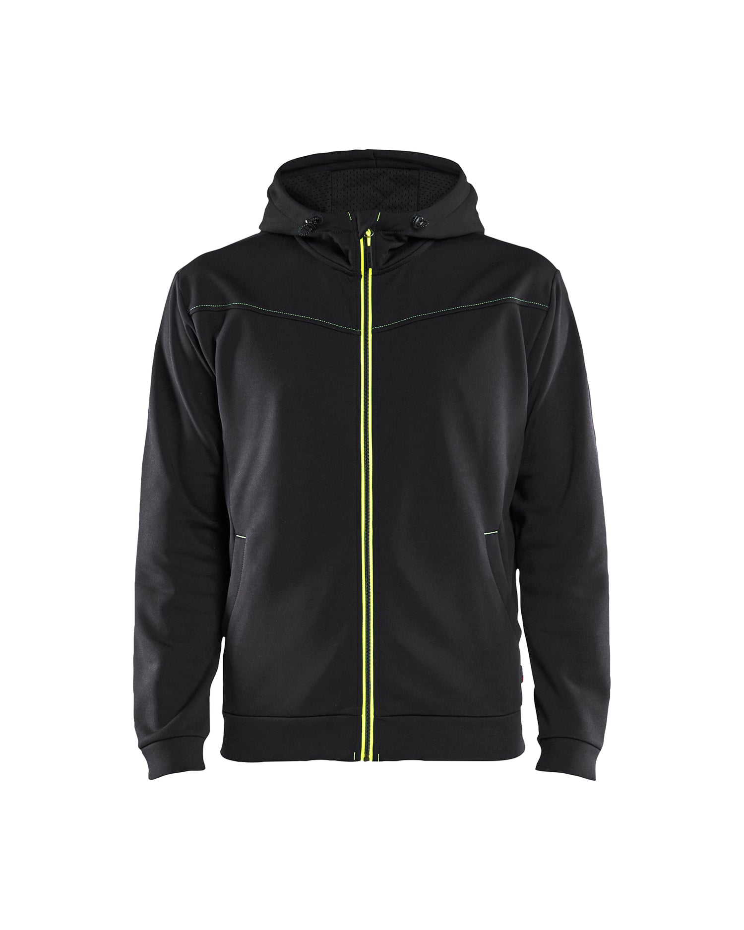 Blåkläder 3363 Hættetrøje full zip, Sort/High Vis Gul