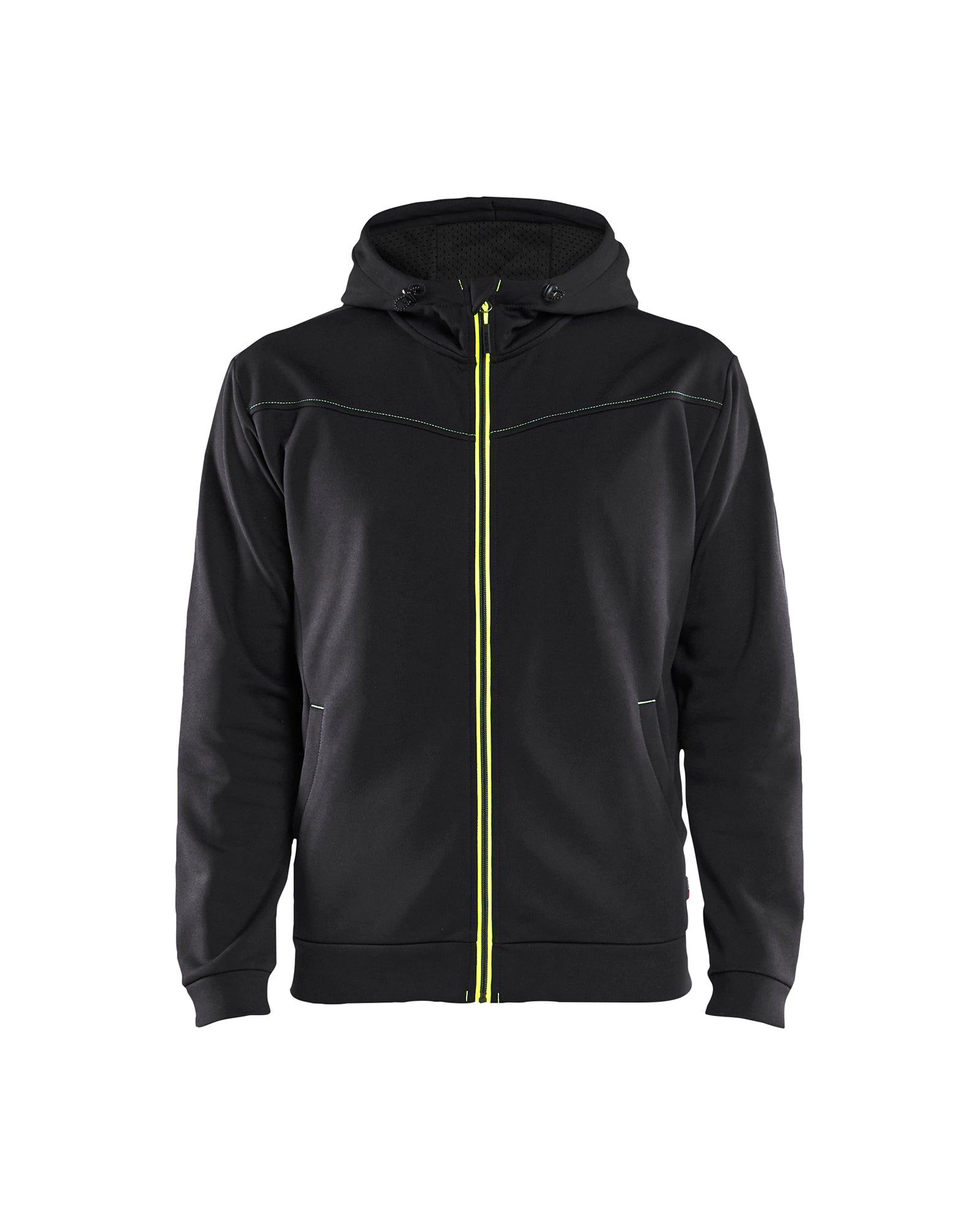 Blåkläder 3363 Hættetrøje full zip, Sort/High Vis Gul