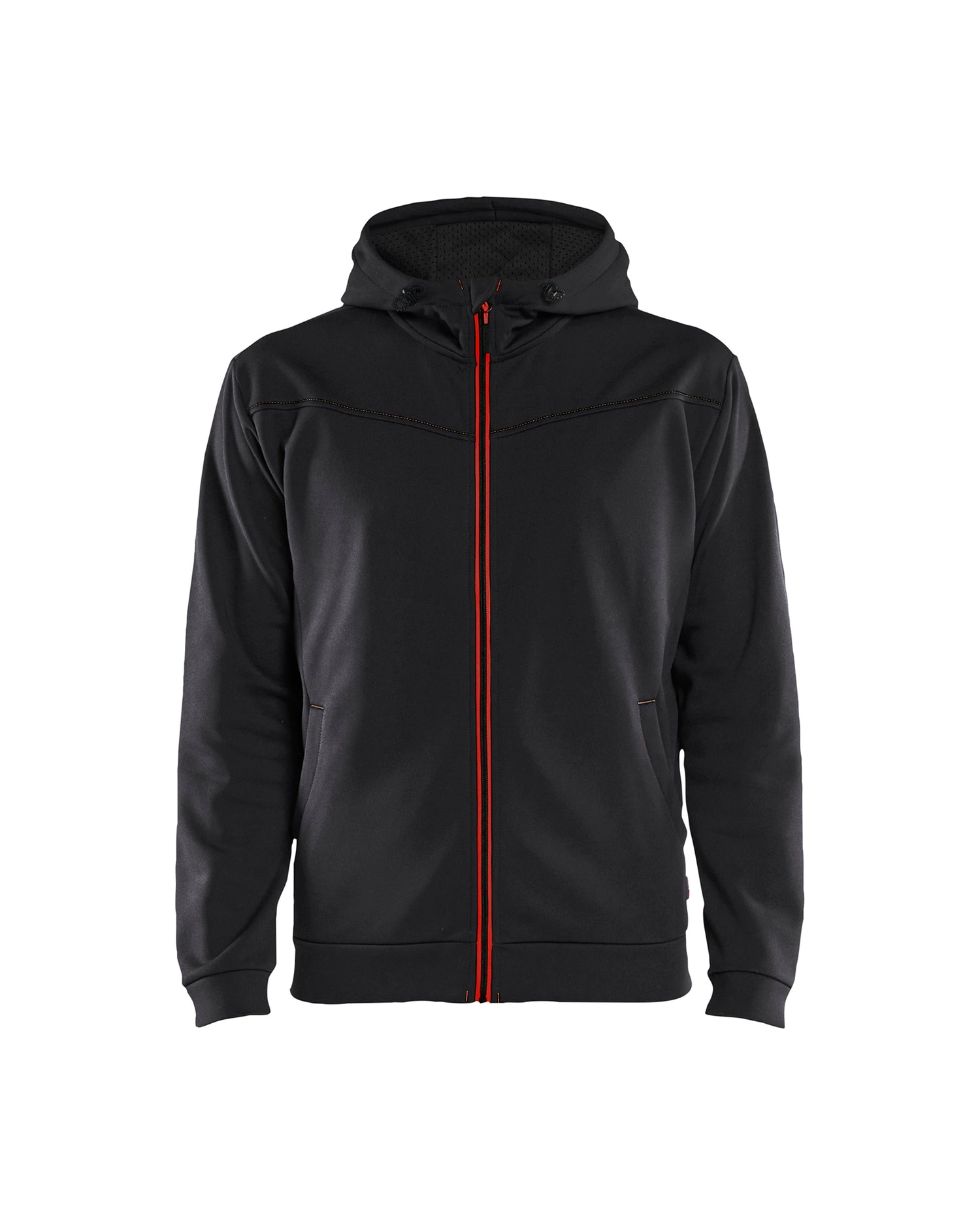 Blåkläder 3363 Hættetrøje full zip, Sort/Rød