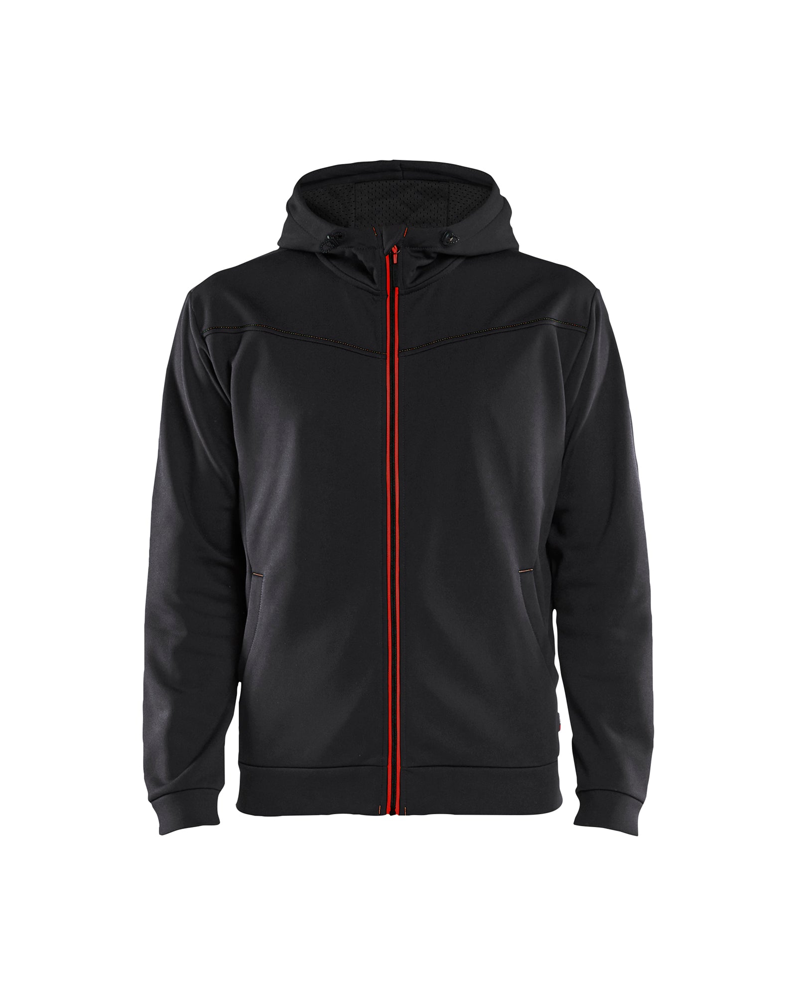 Blåkläder 3363 Hættetrøje full zip, Sort/Rød