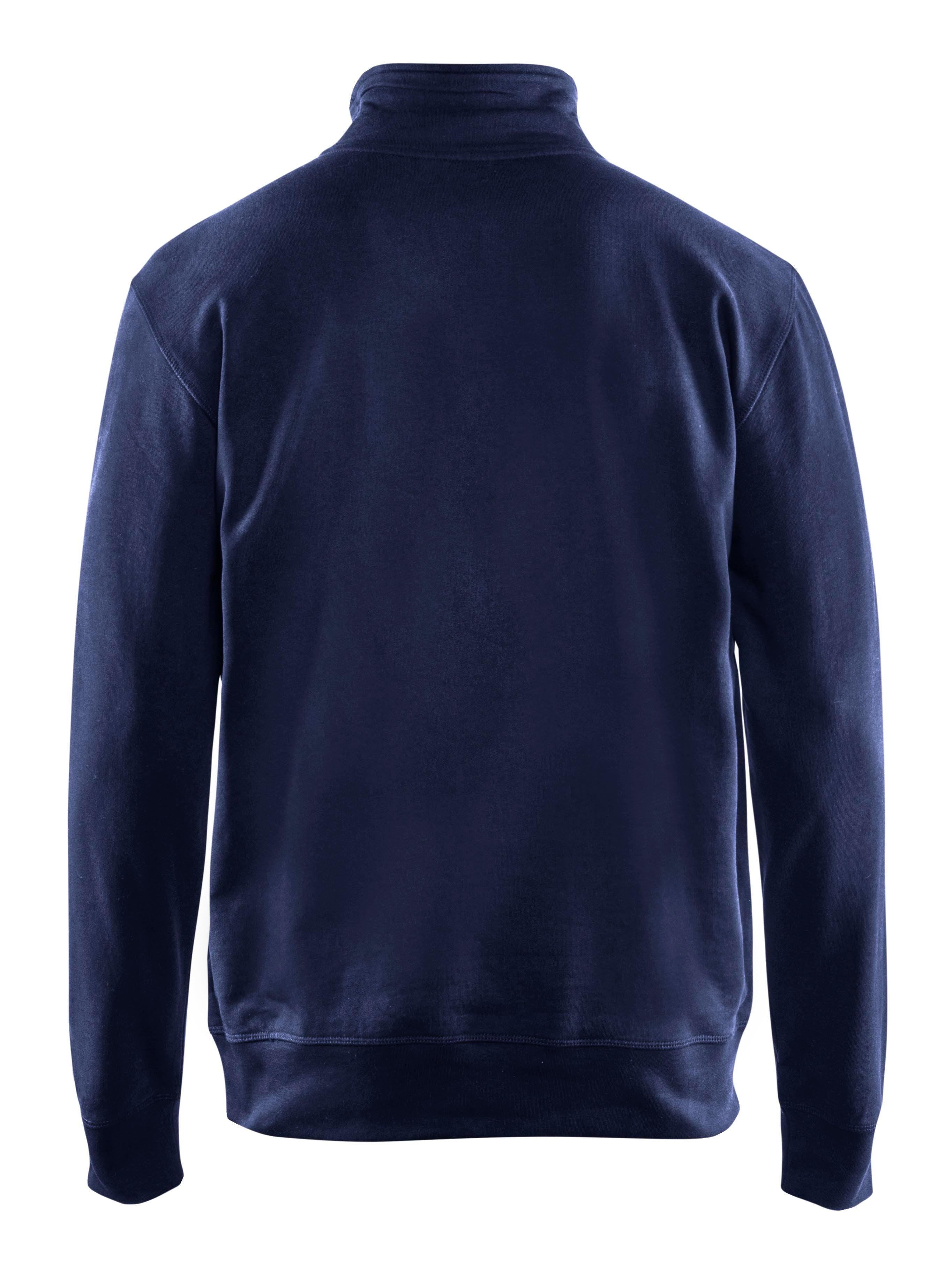 Blåkläder 3369 Sweatshirt half zip nærbillede med logo