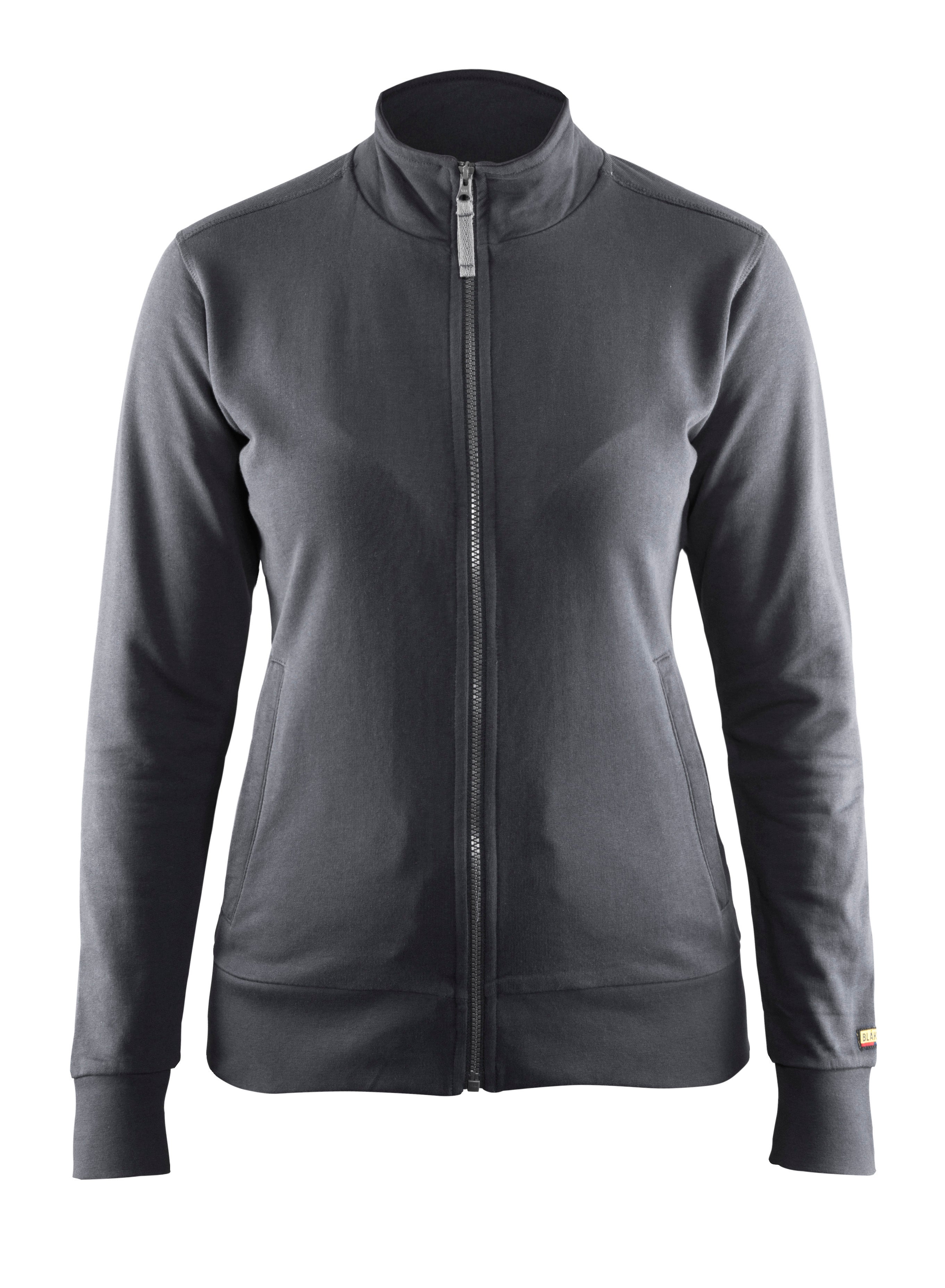 Blåkläder 3372 Dame Sweatshirt full zip produktbillede med tryk