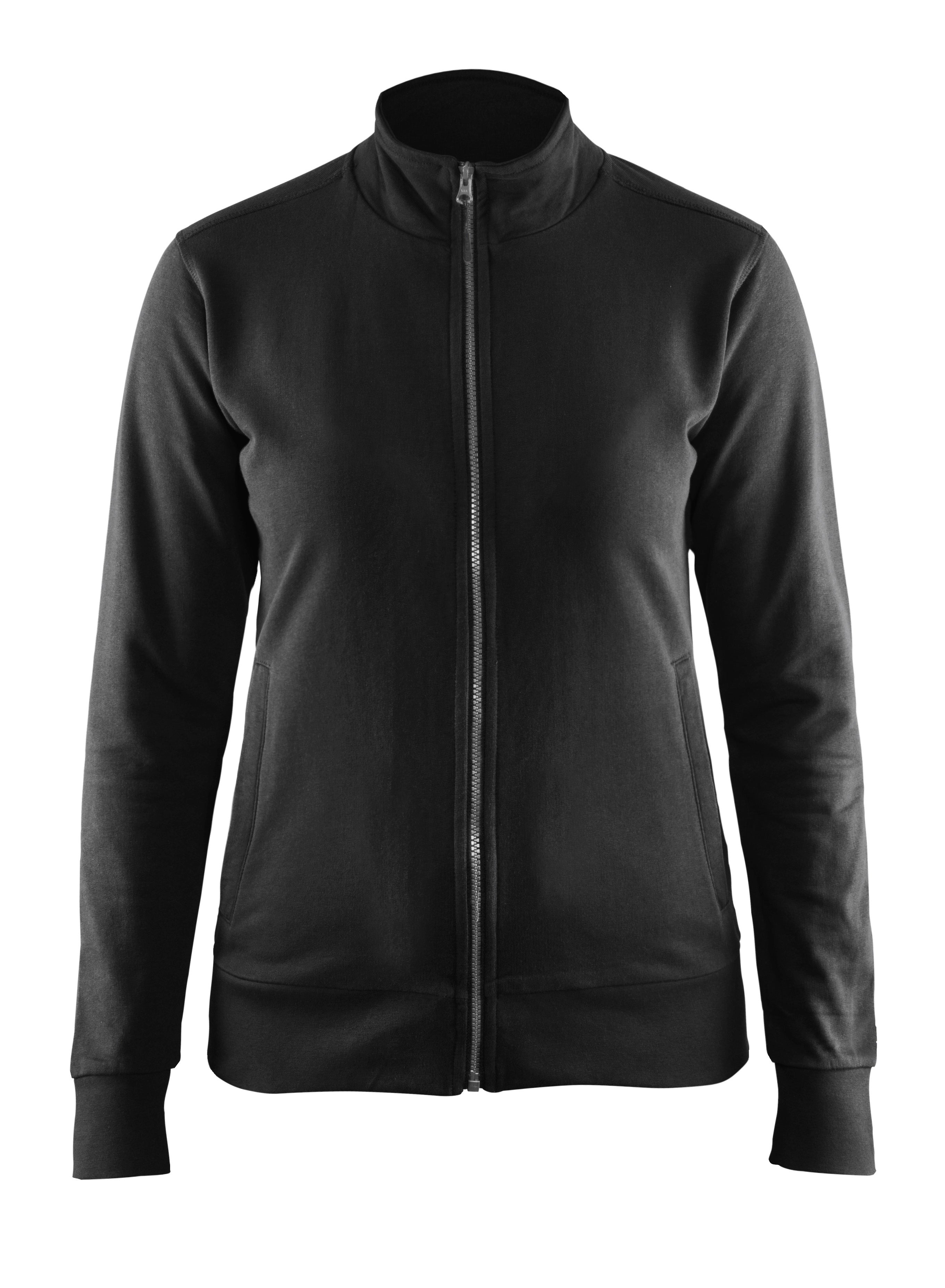 Blåkläder 3372 Dame Sweatshirt full zip nærbillede med tryk