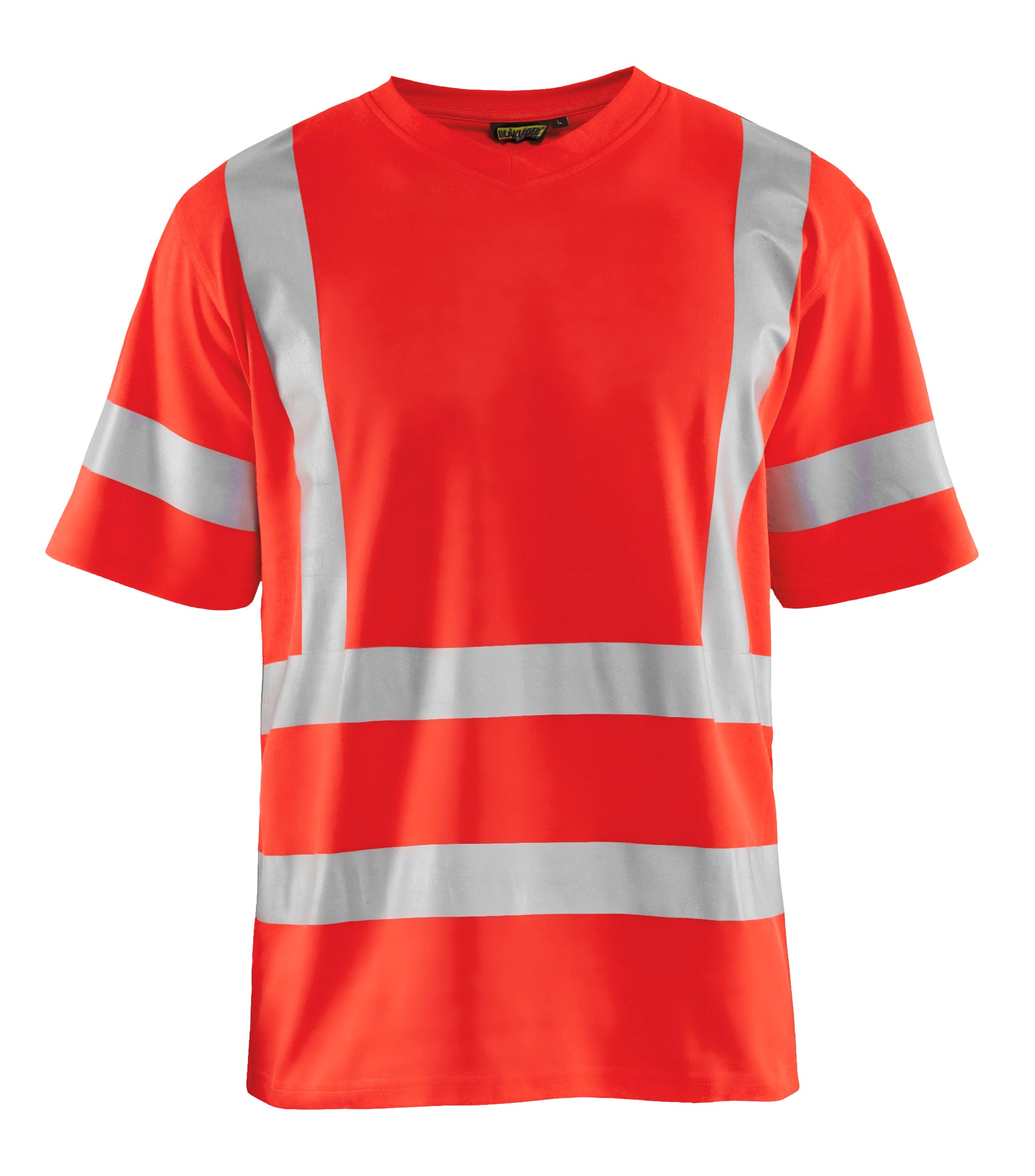 Blåkläder 3380 High Vis UV T-shirt detalje med firmalogo