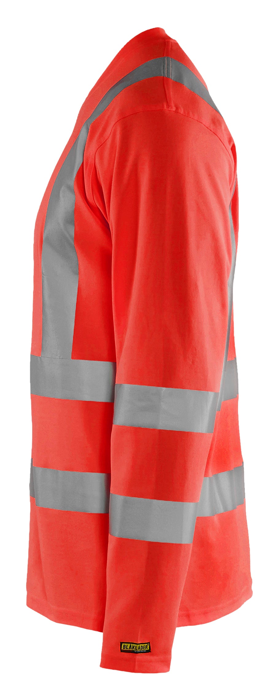 Blåkläder 3381 High Vis UV T-shirt lang ærme nærbillede med tryk