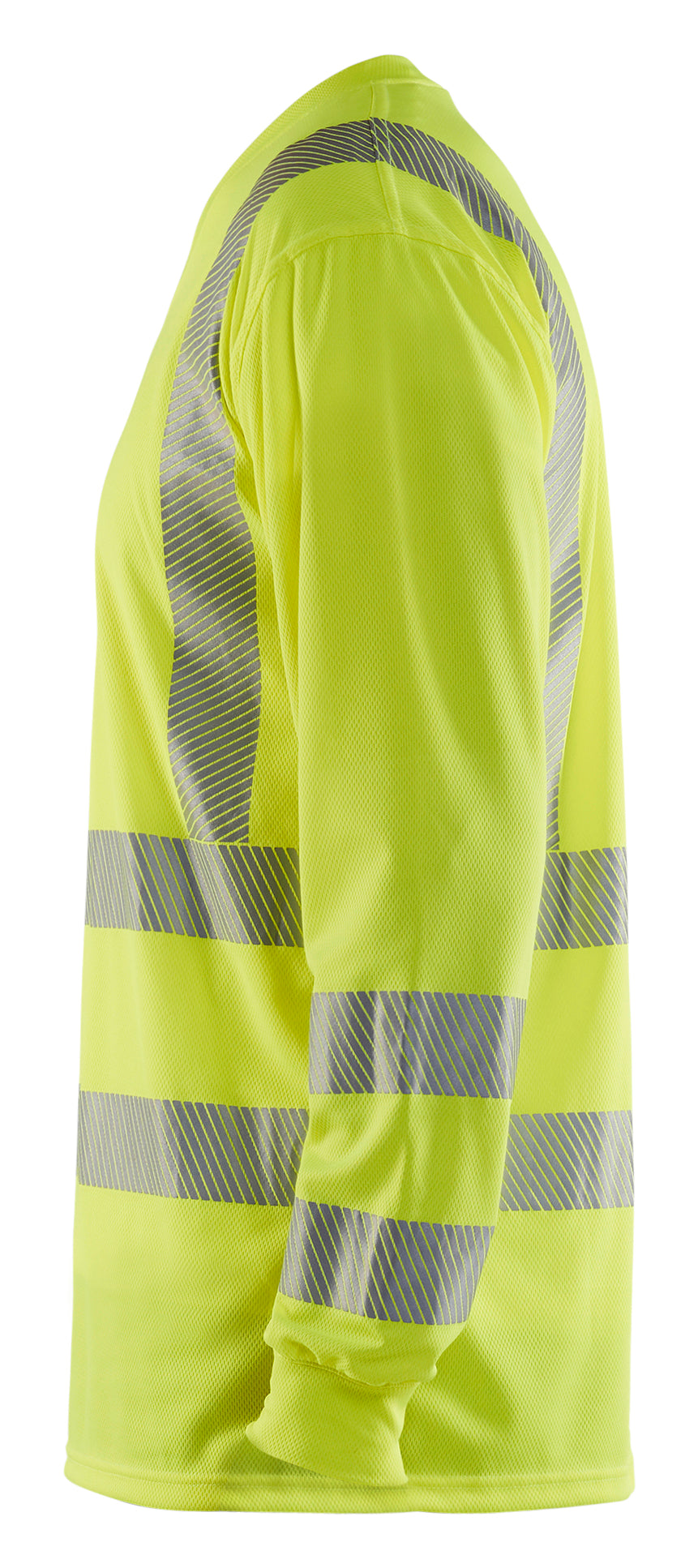 Blåkläder 3385 High Vis UV T-shirt lang ærme produktfoto med tryk
