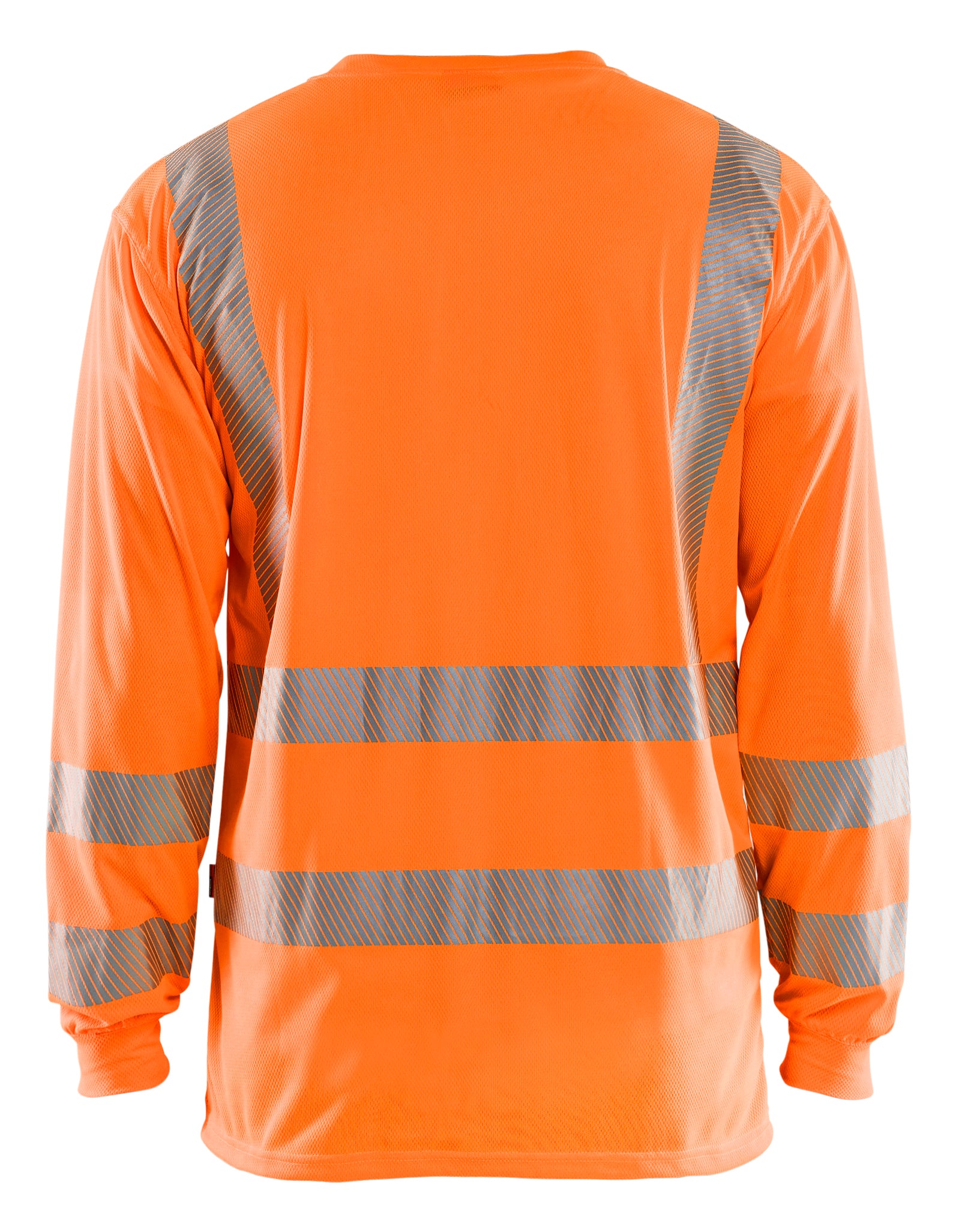 Blåkläder 3385 High Vis UV T-shirt lang ærme nærbillede med logo