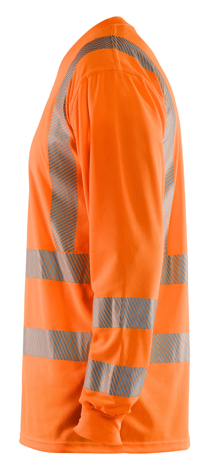 Blåkläder 3385 High Vis UV T-shirt lang ærme produktbillede med tryk
