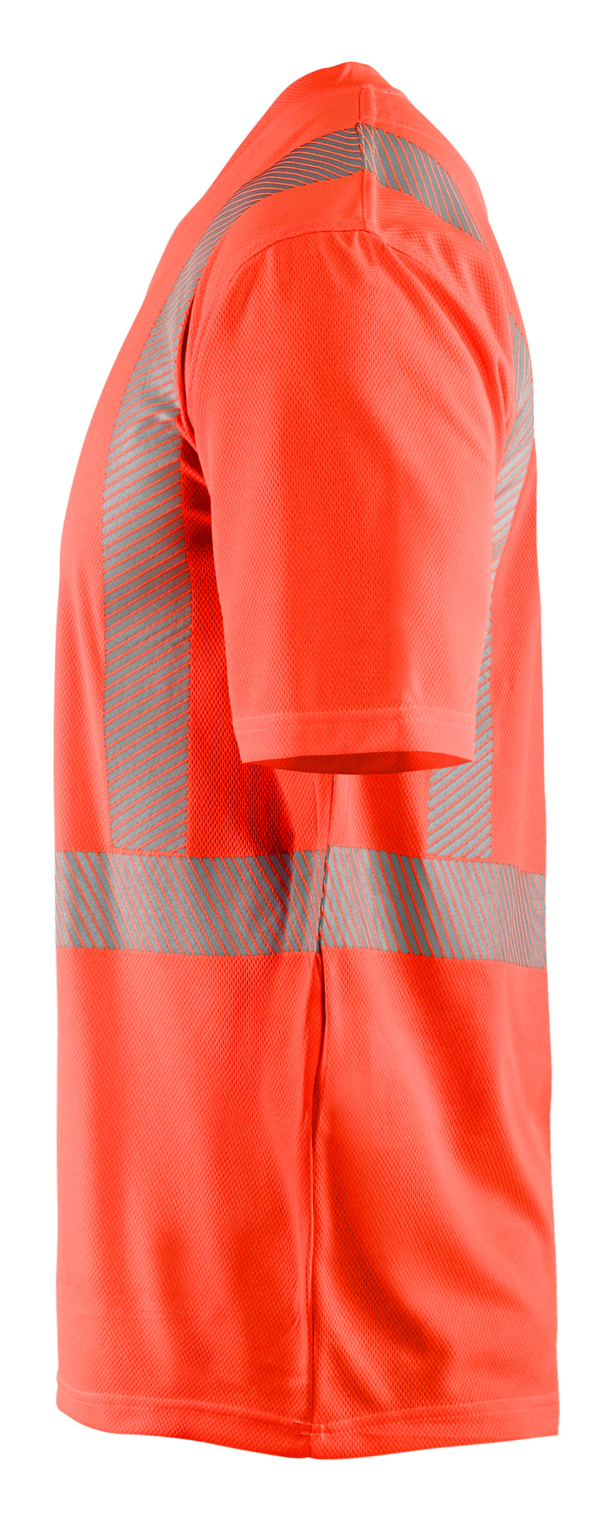 Blåkläder 3386 High Vis UV T-shirt nærbillede med tryk